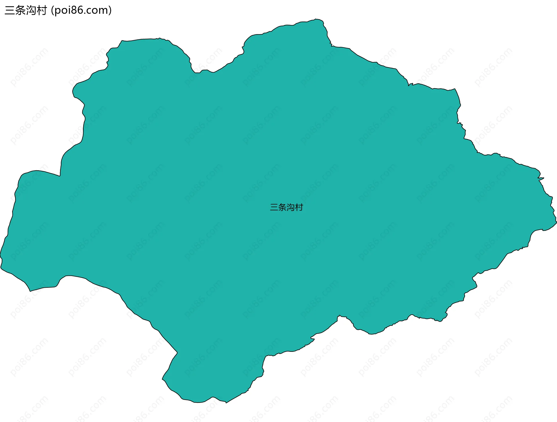 三条沟村边界地图