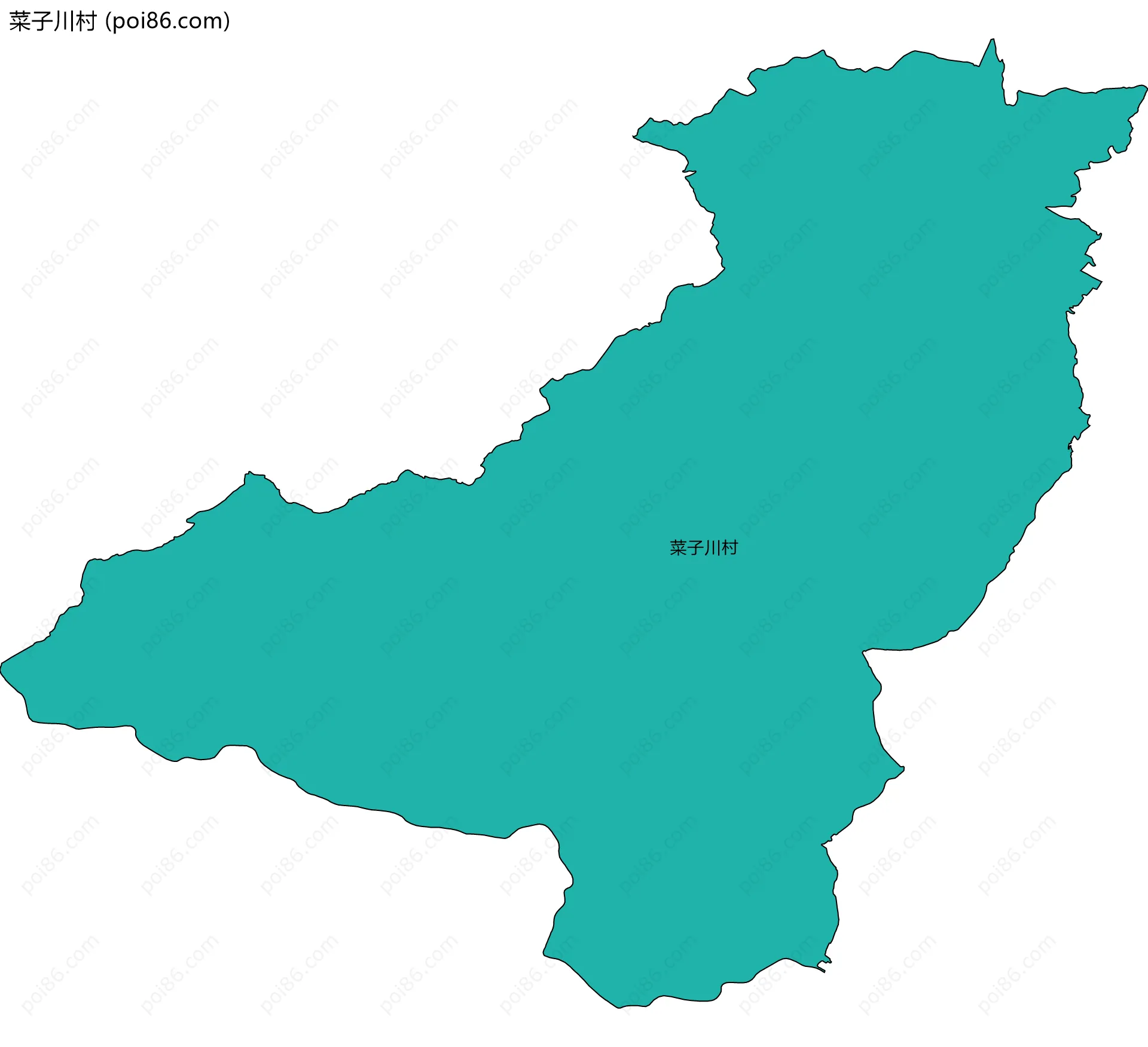 菜子川村边界地图