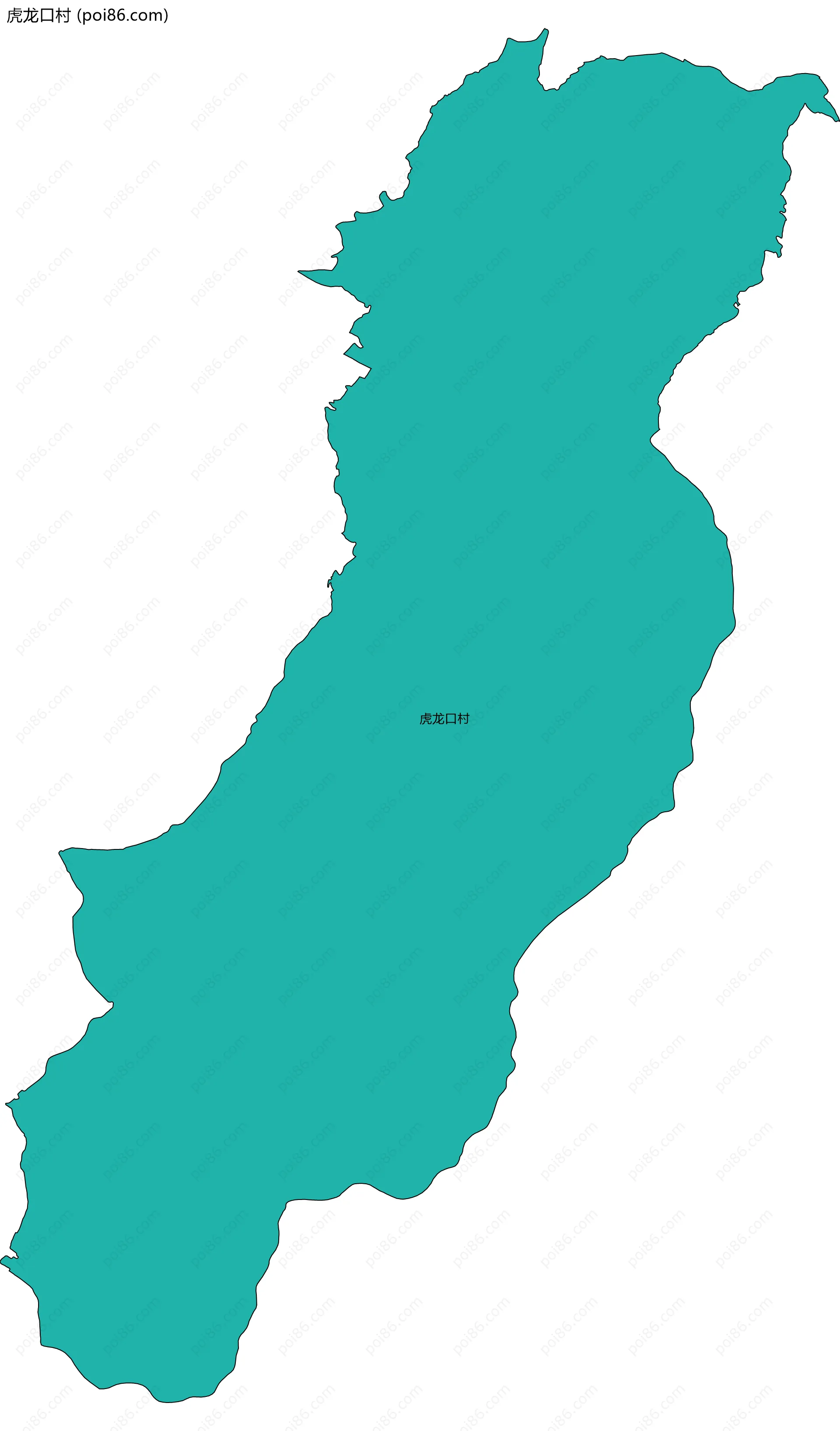 虎龙口村边界地图