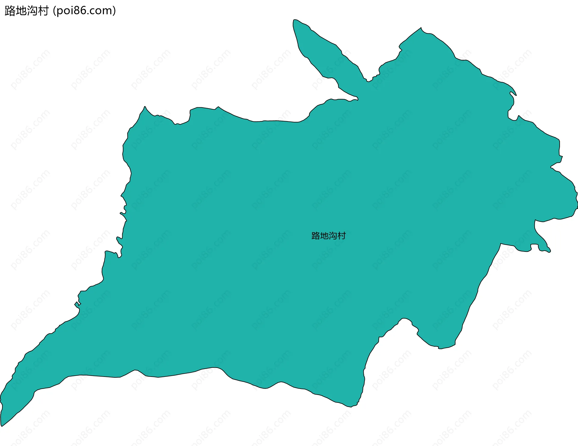 路地沟村边界地图