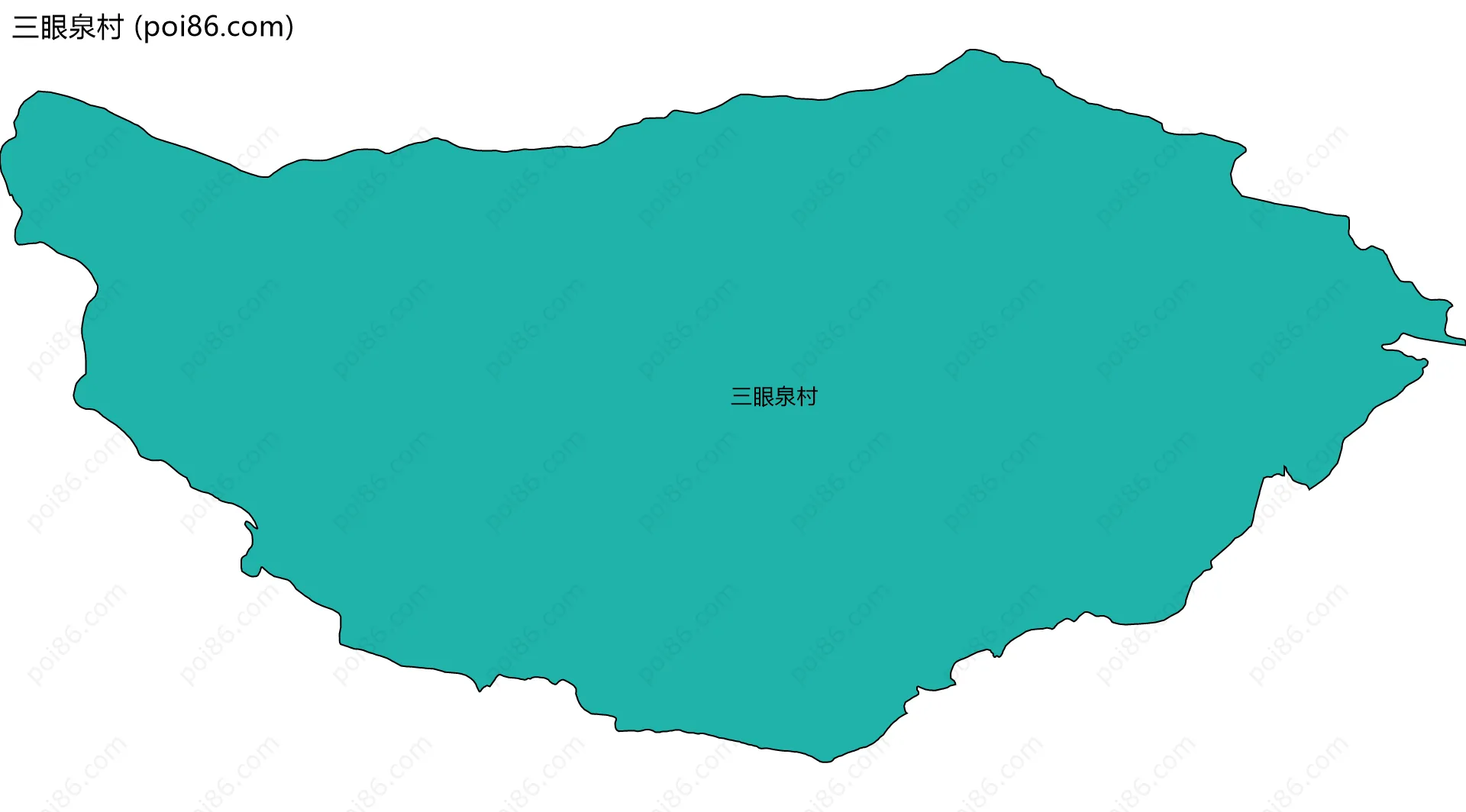 三眼泉村边界地图