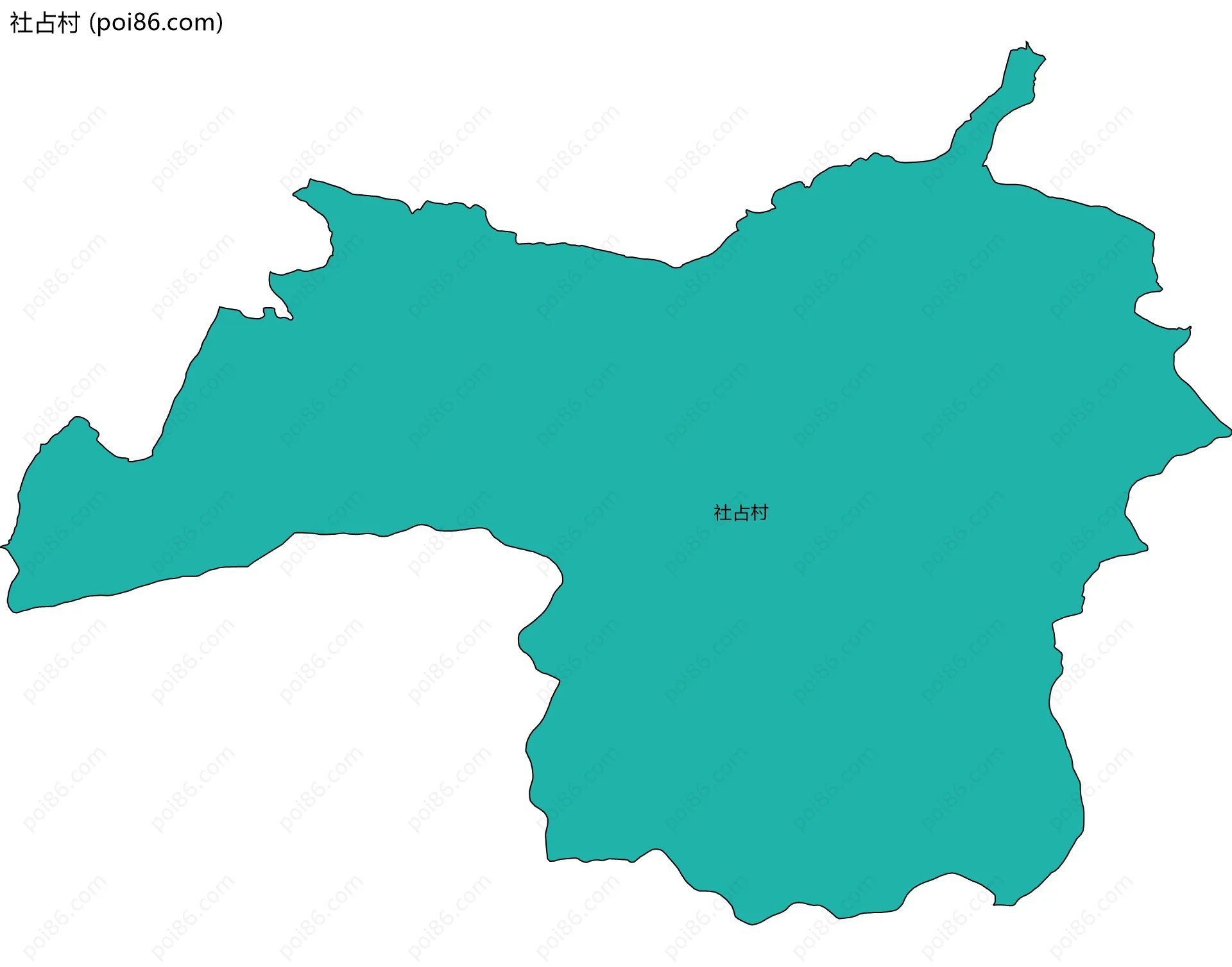 社占村边界地图