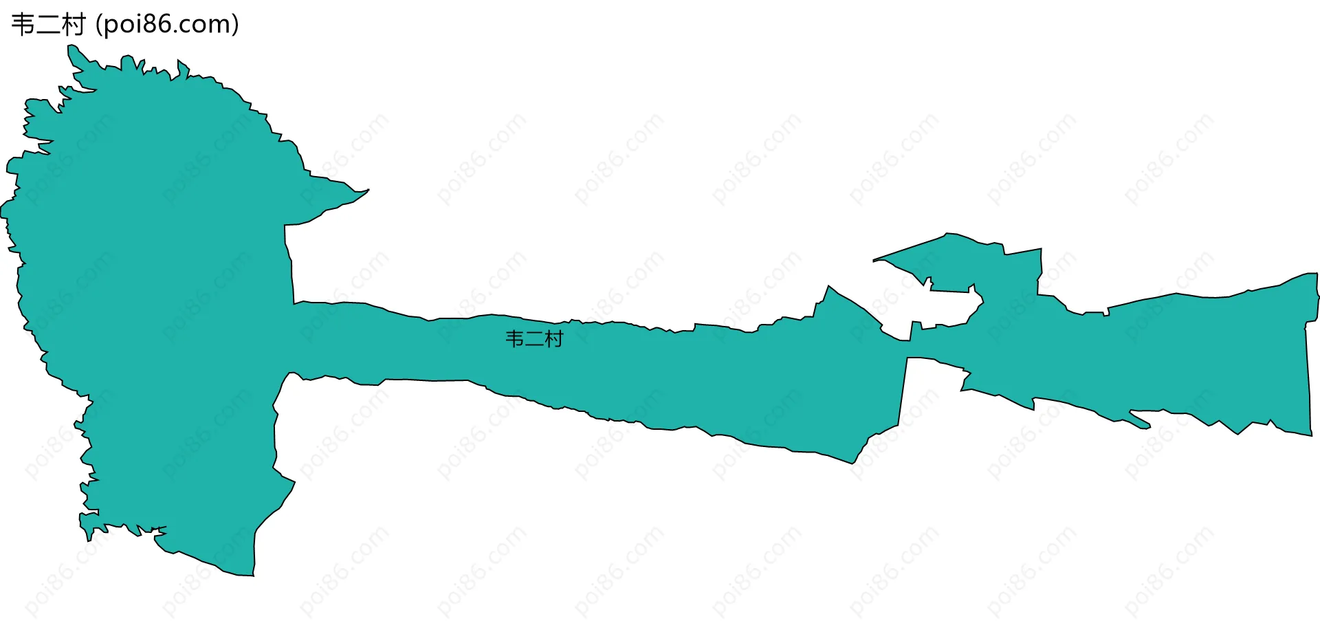 韦二村边界地图