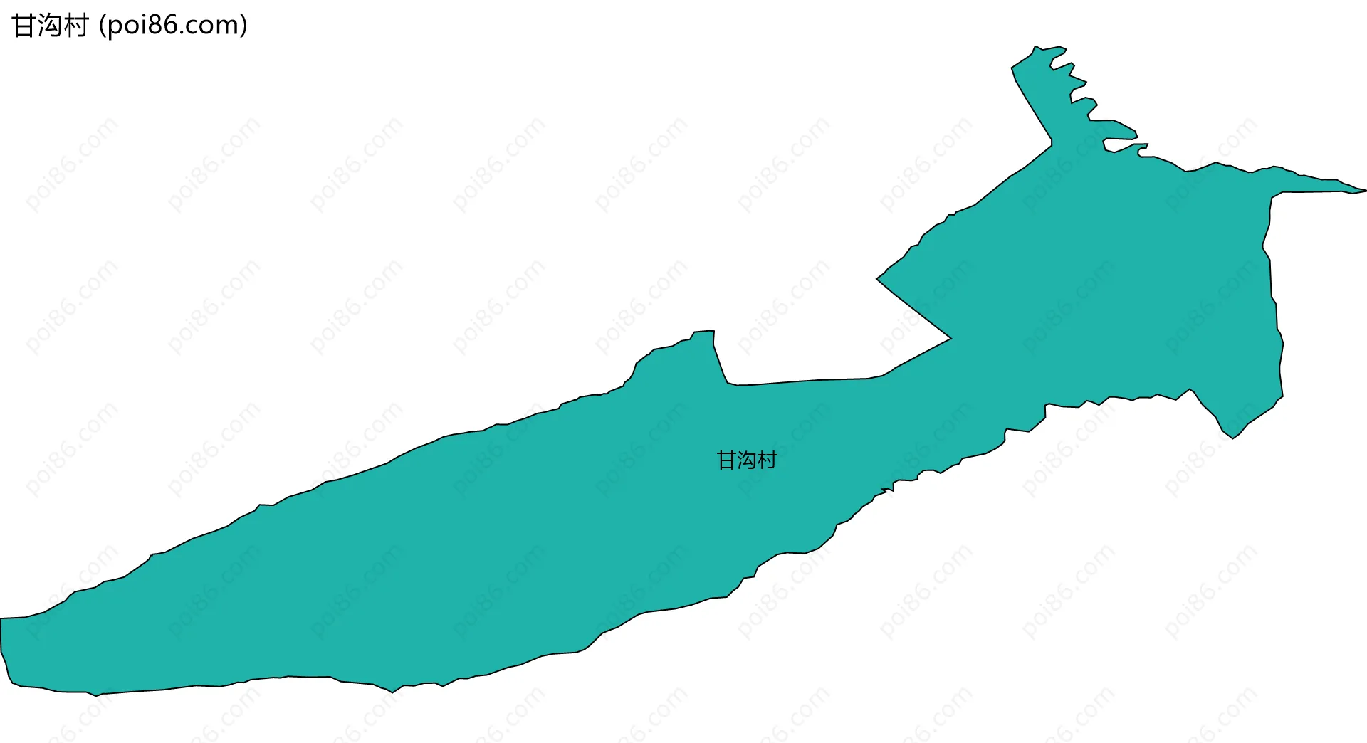 甘沟村边界地图