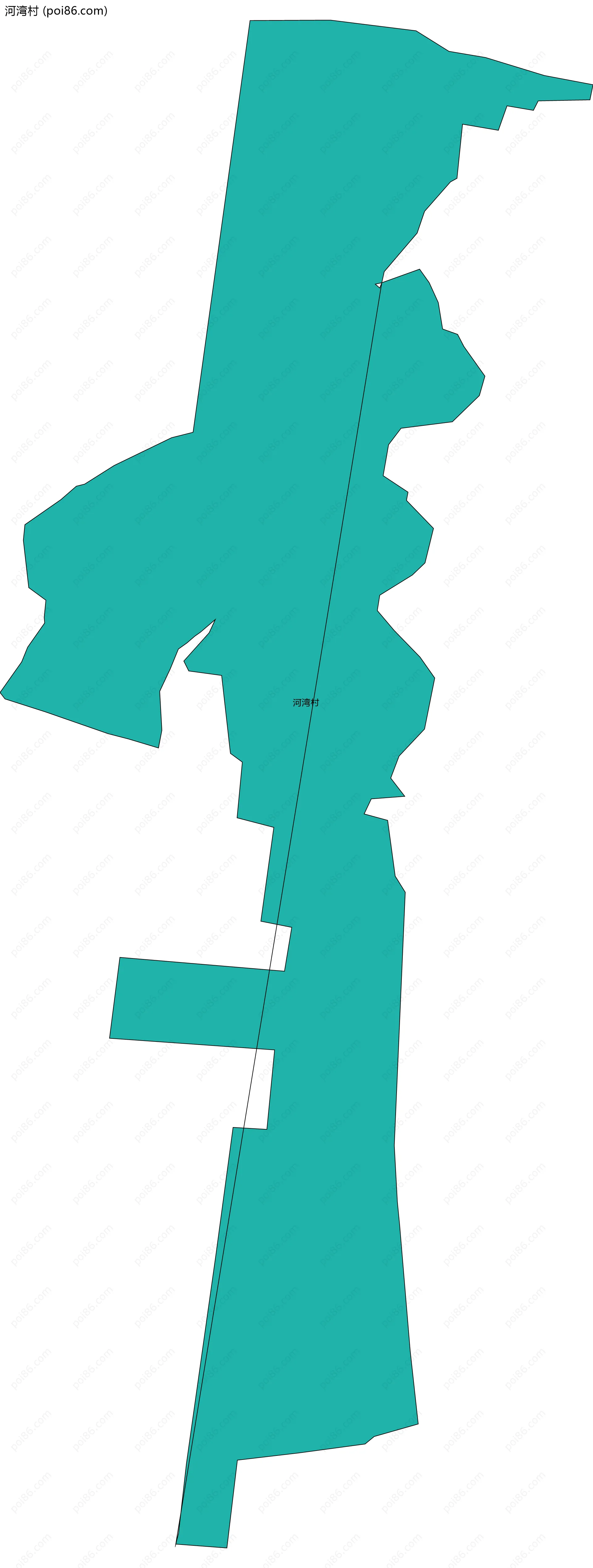 河湾村边界地图