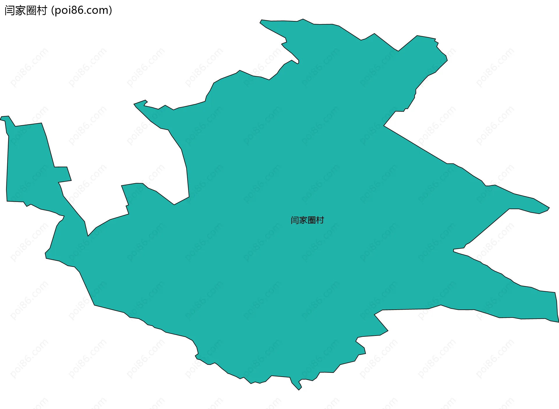 闫家圈村边界地图