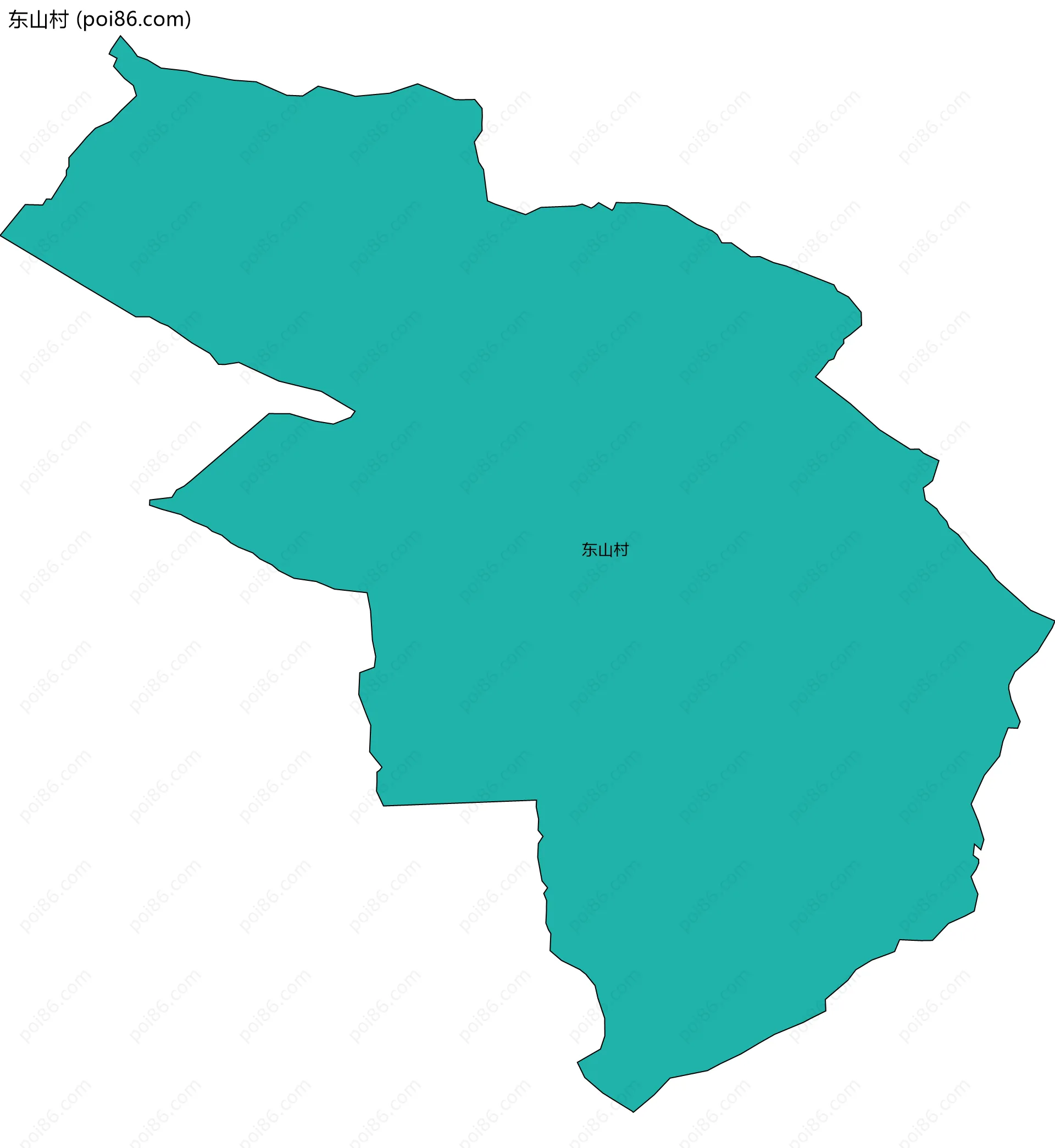 东山村边界地图