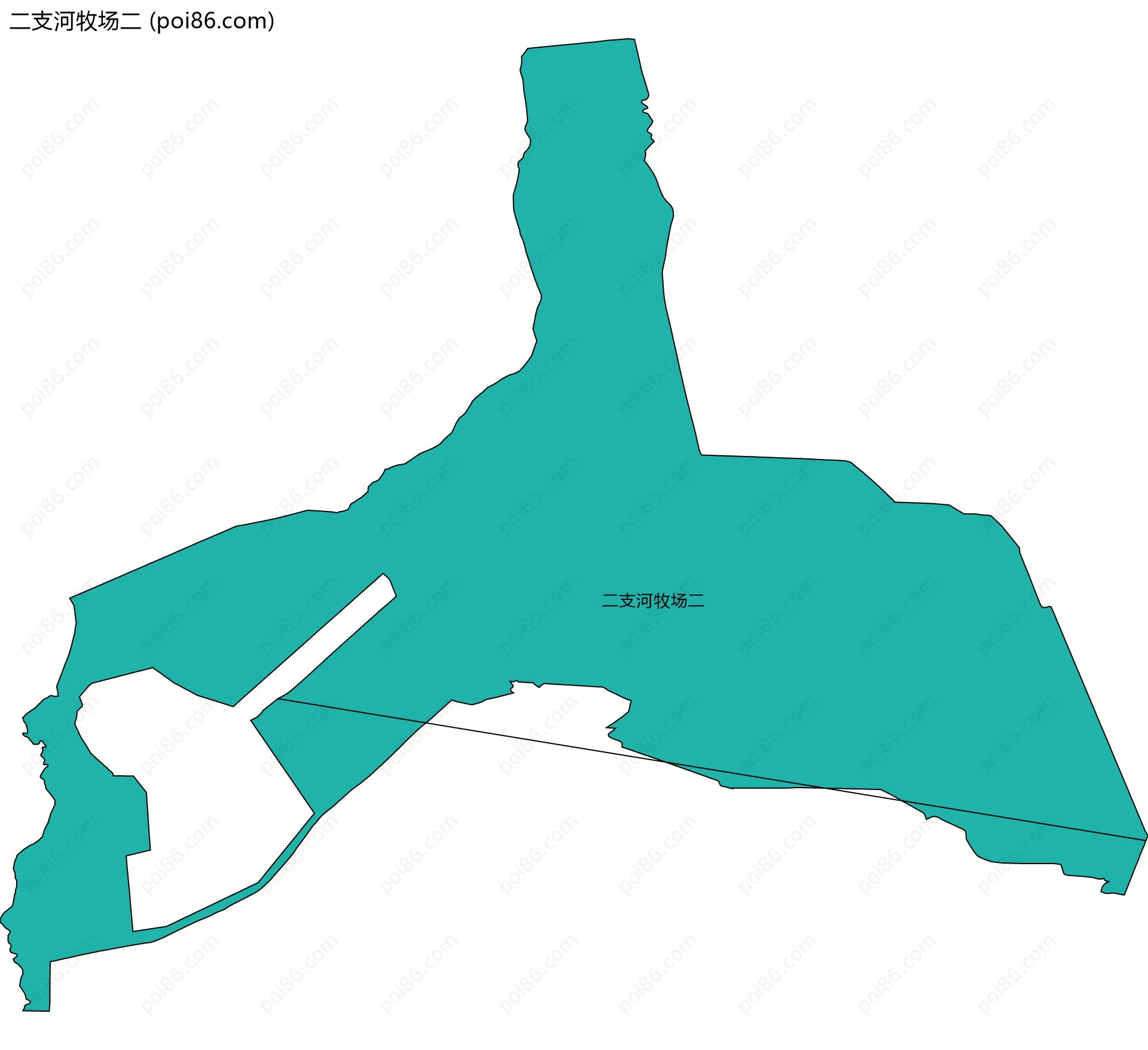 二支河牧场二边界地图