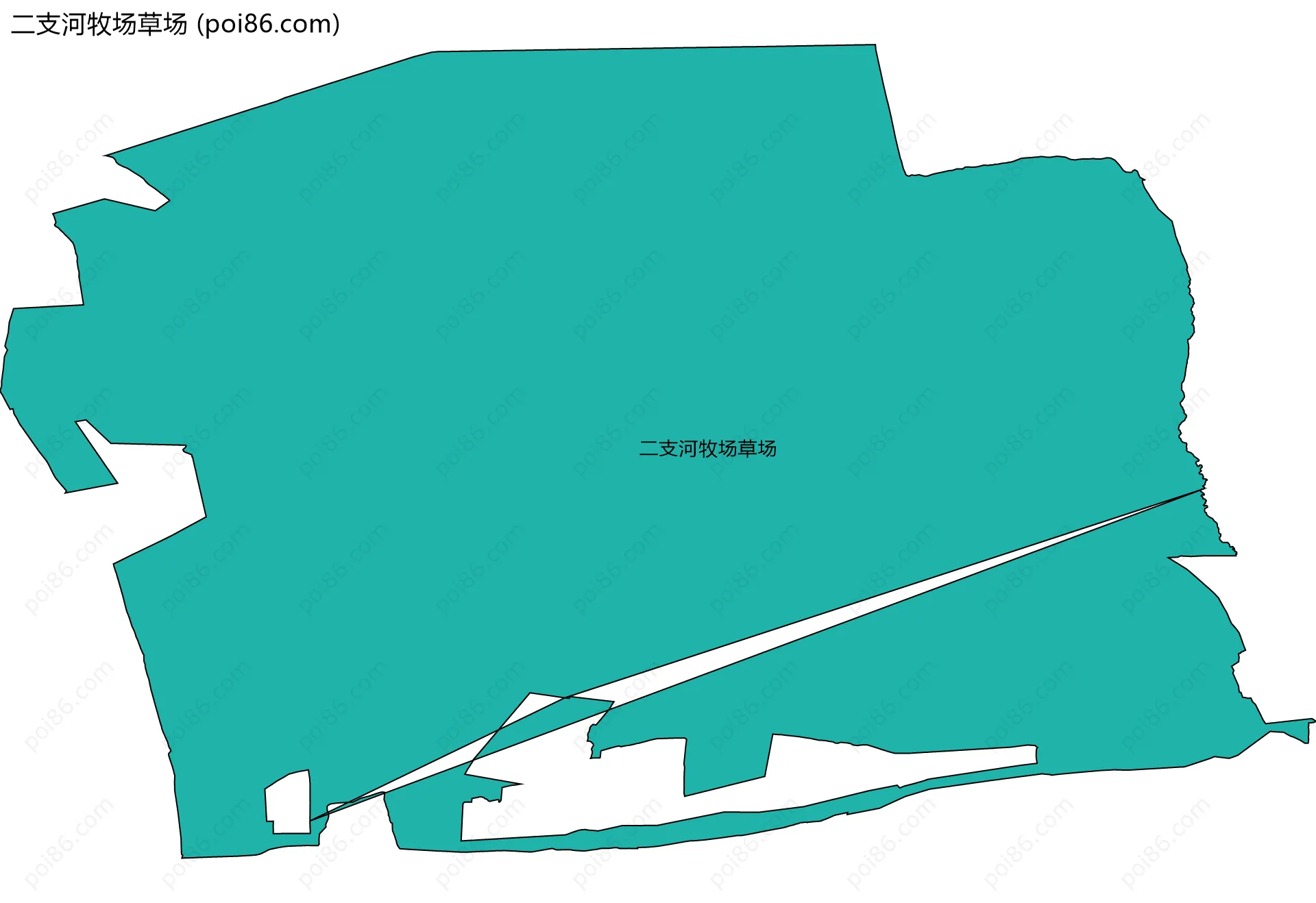 二支河牧场草场边界地图