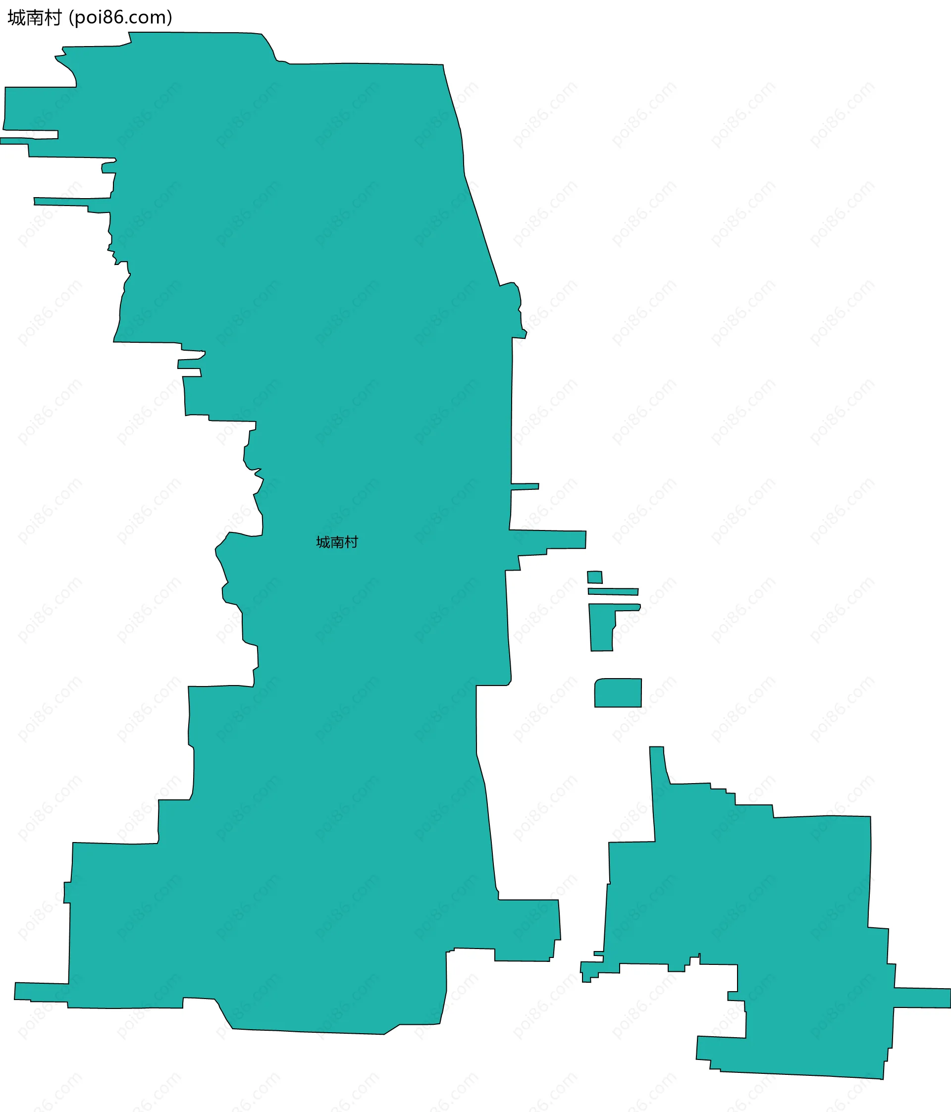 城南村边界地图