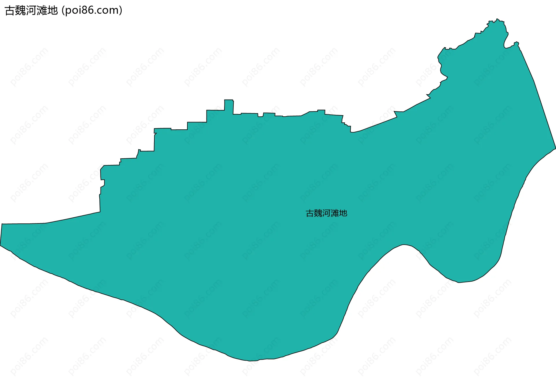 古魏河滩地边界地图