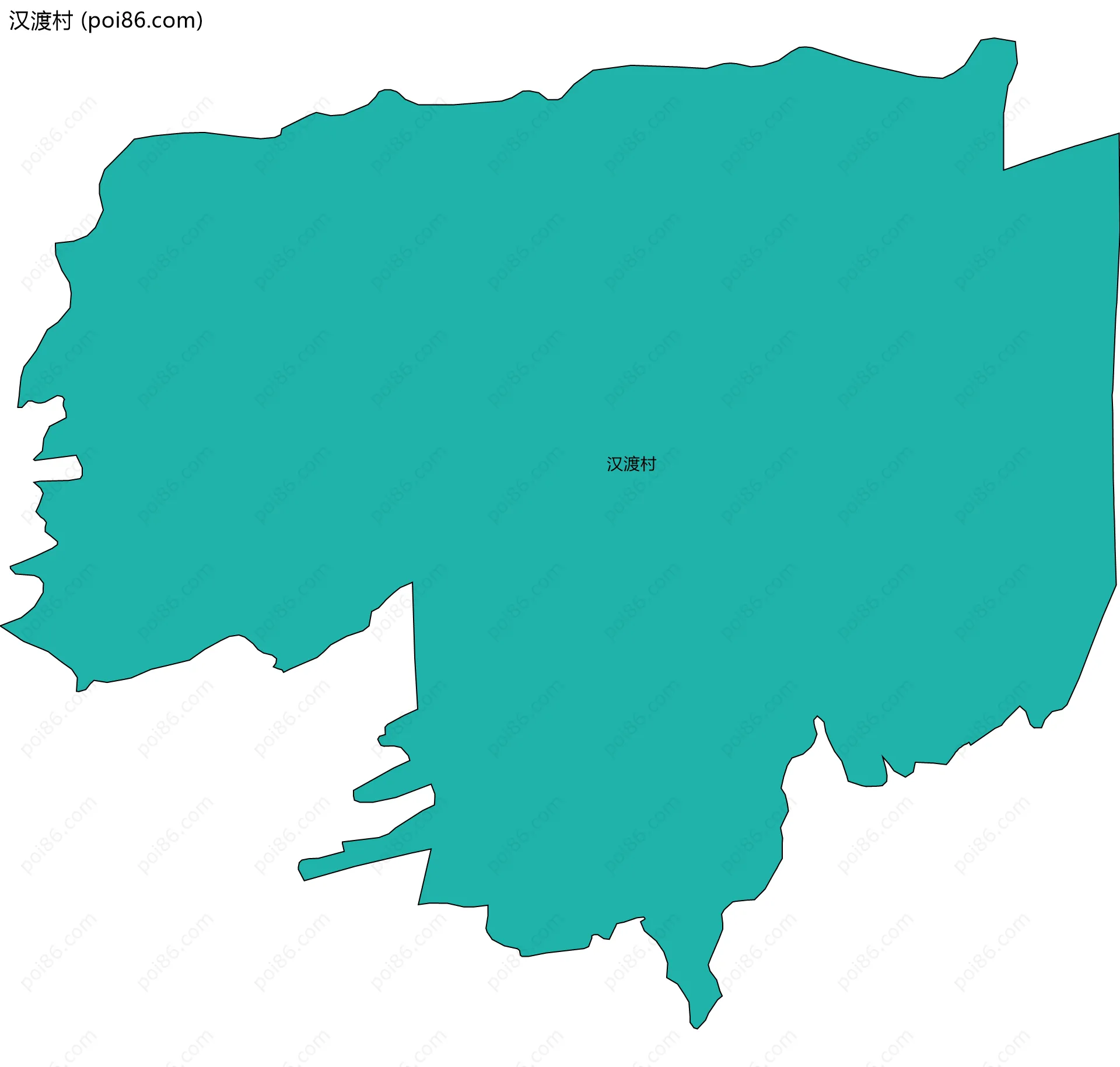 汉渡村边界地图