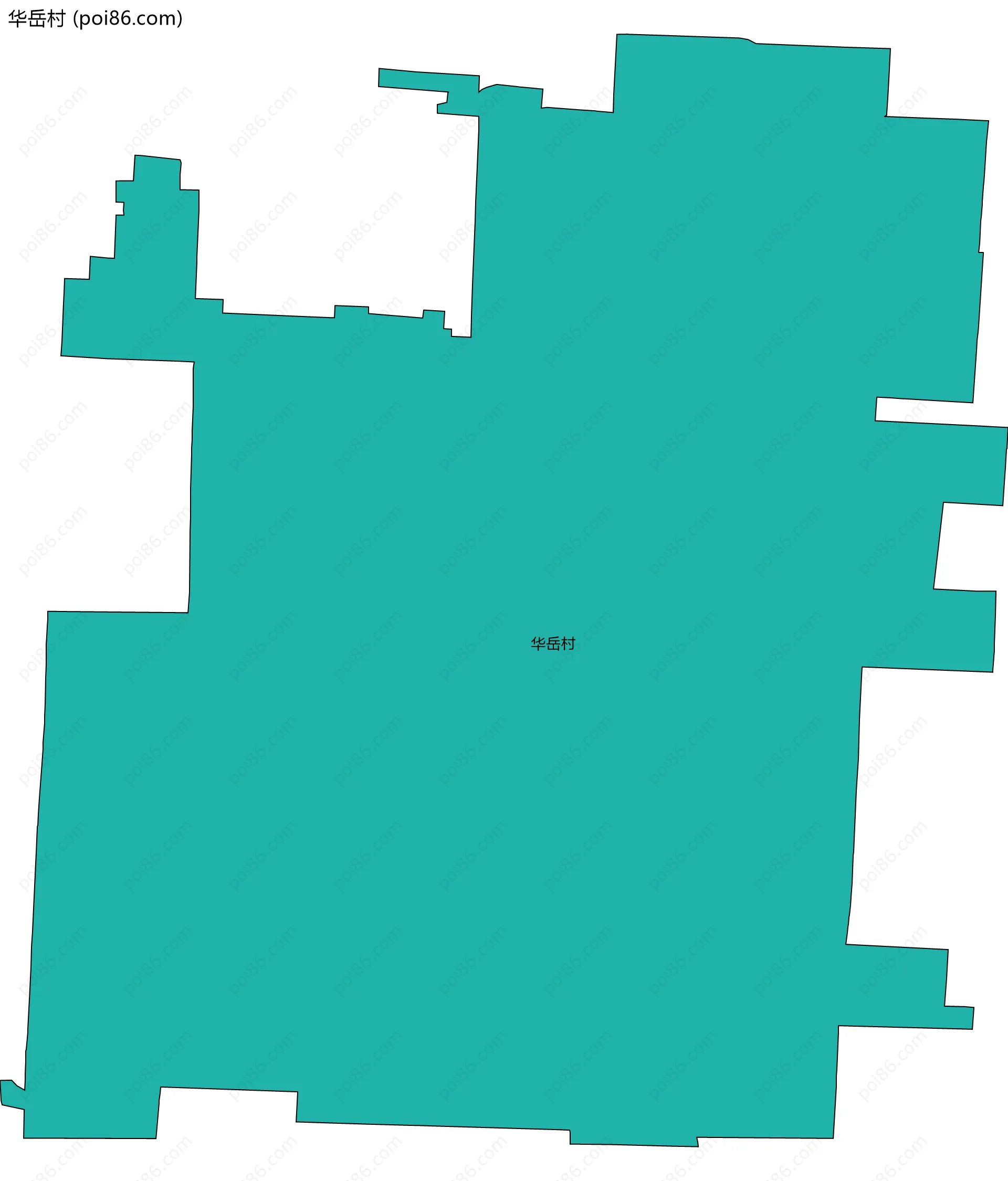 华岳村边界地图