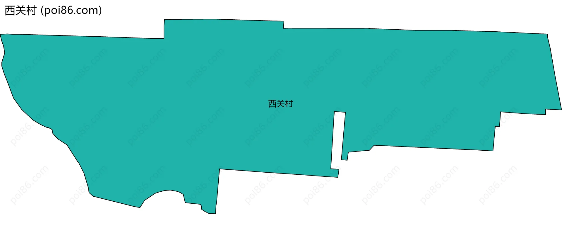 西关村边界地图
