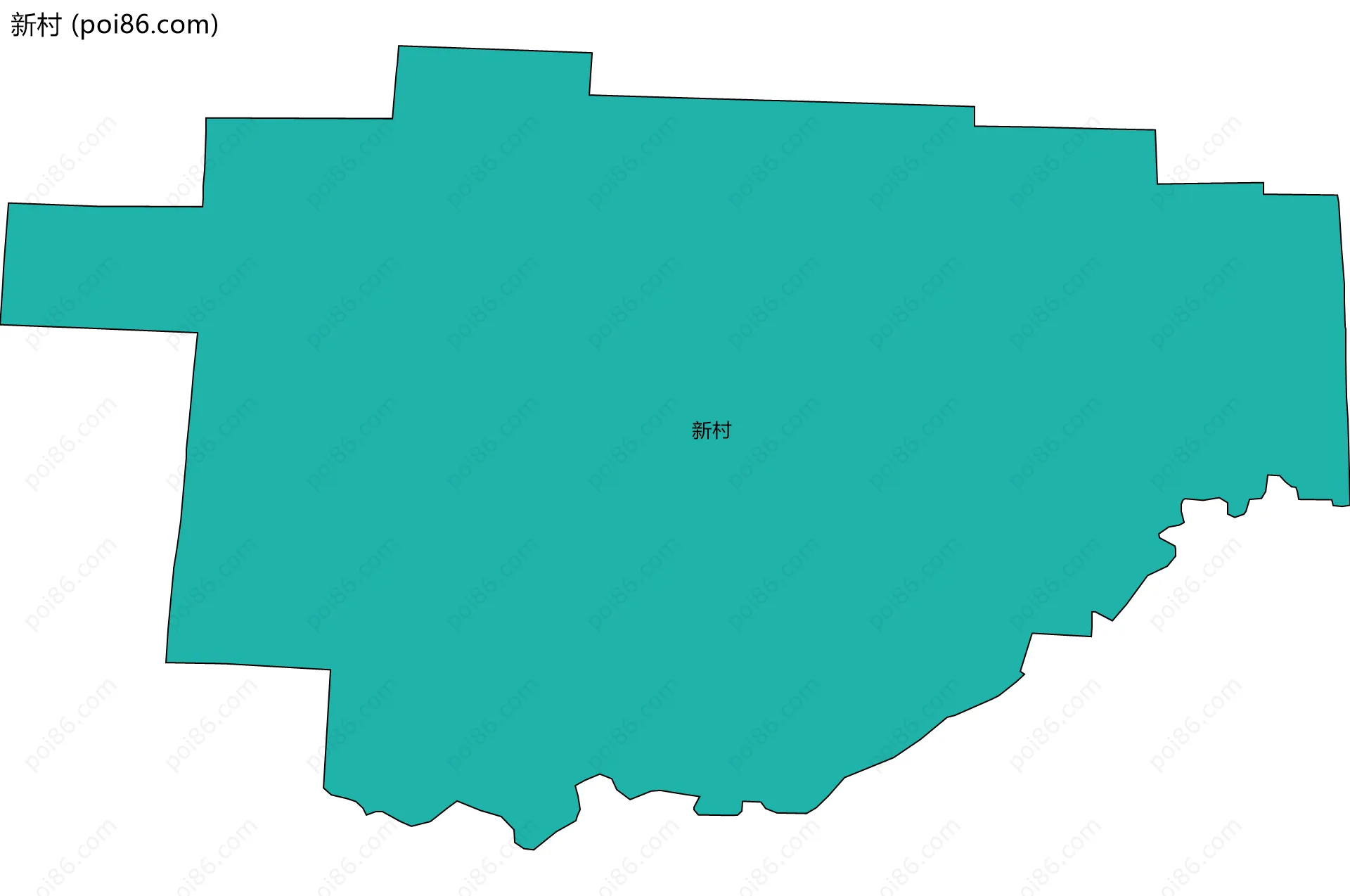 新村边界地图