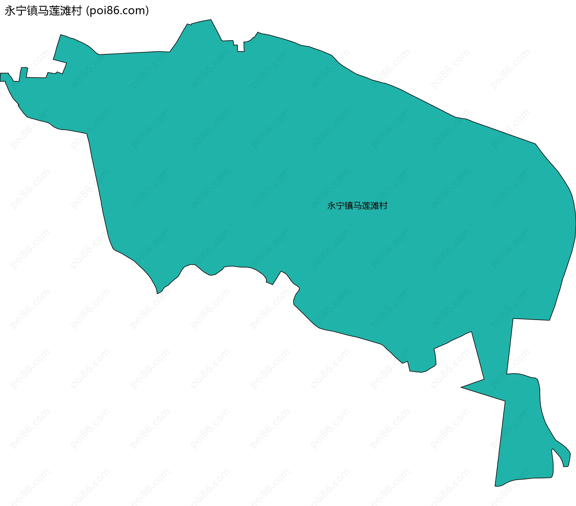永宁镇马莲滩村边界地图