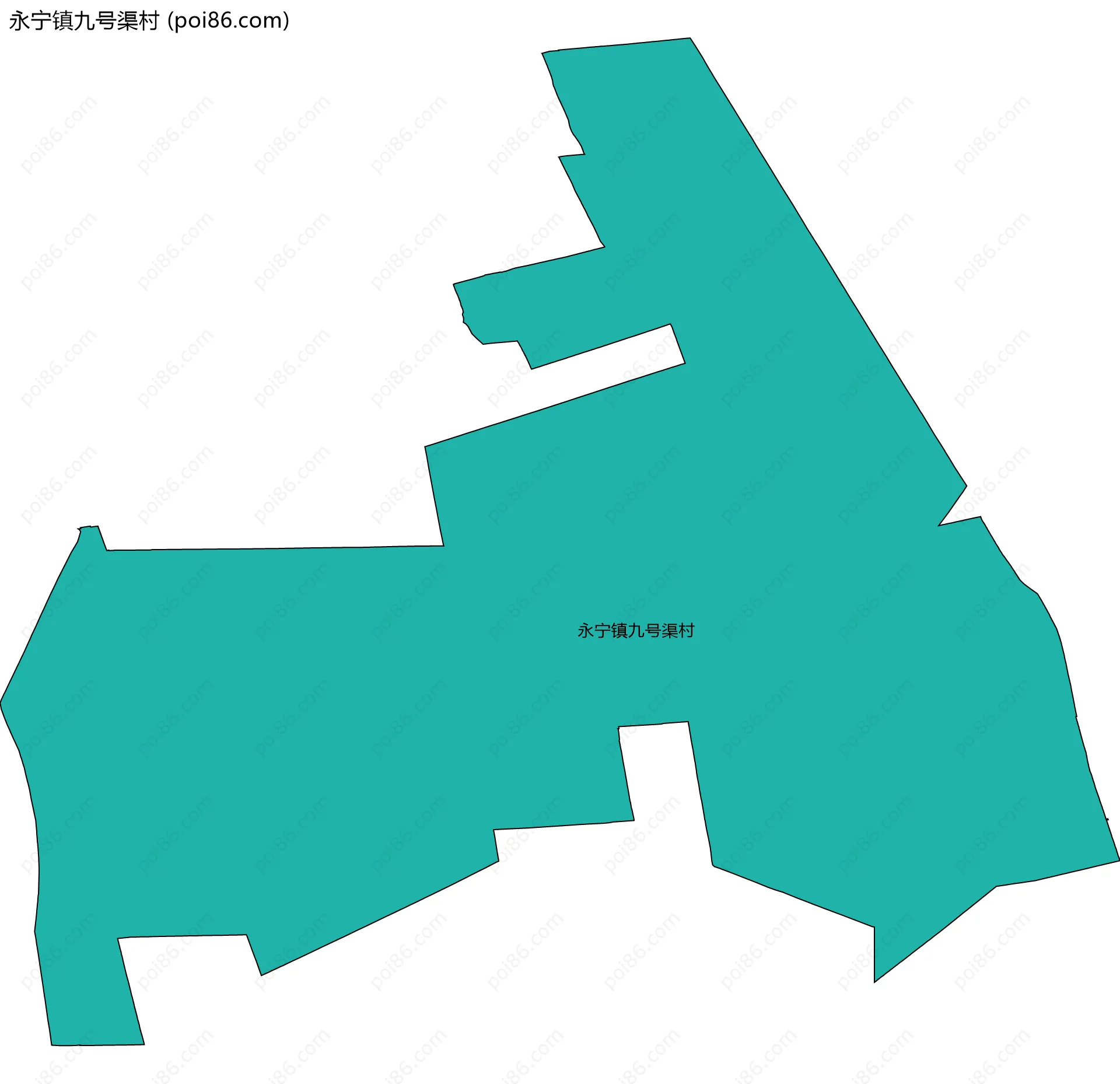 永宁镇九号渠村边界地图