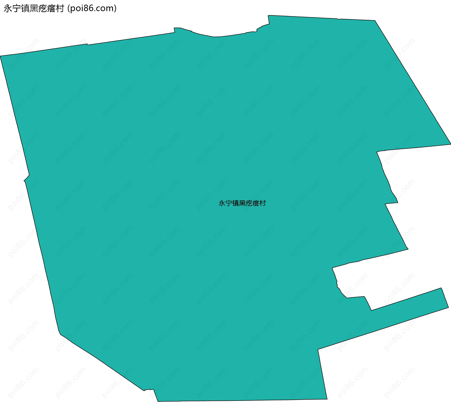 永宁镇黑疙瘩村边界地图