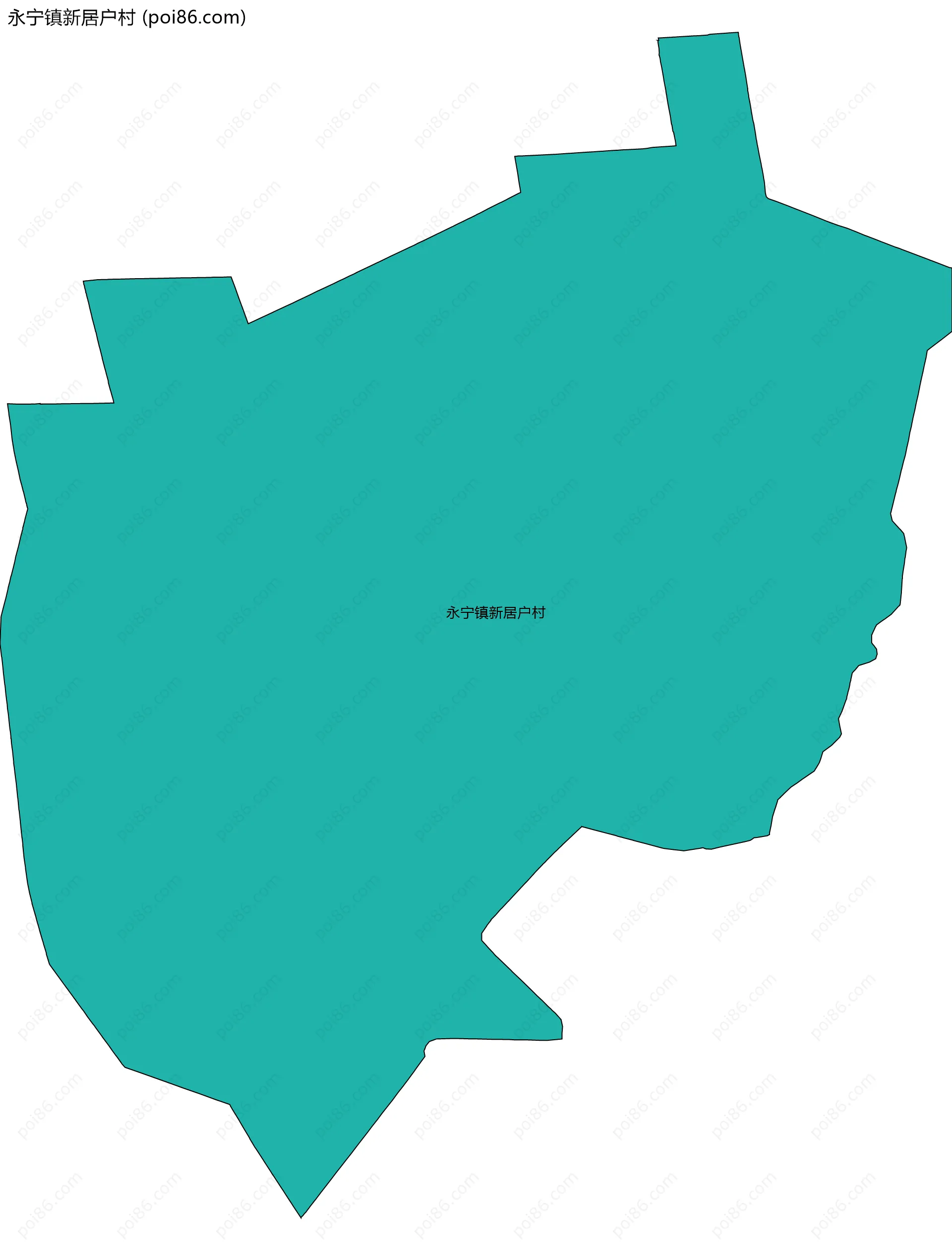 永宁镇新居户村边界地图