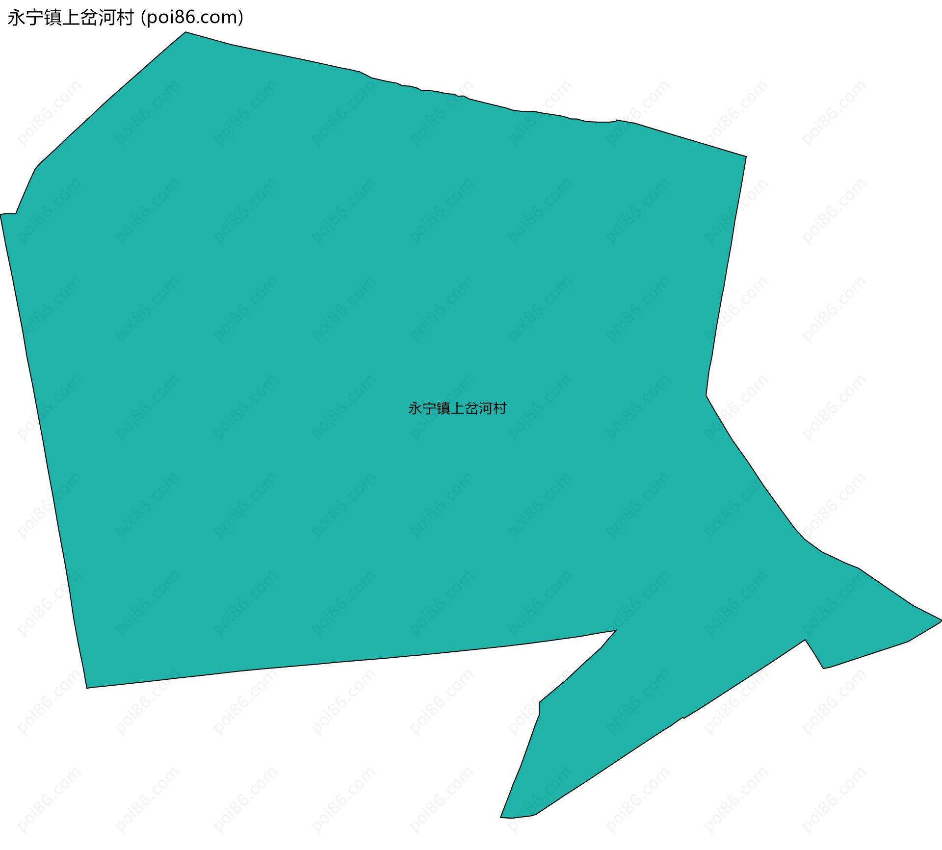 永宁镇上岔河村边界地图