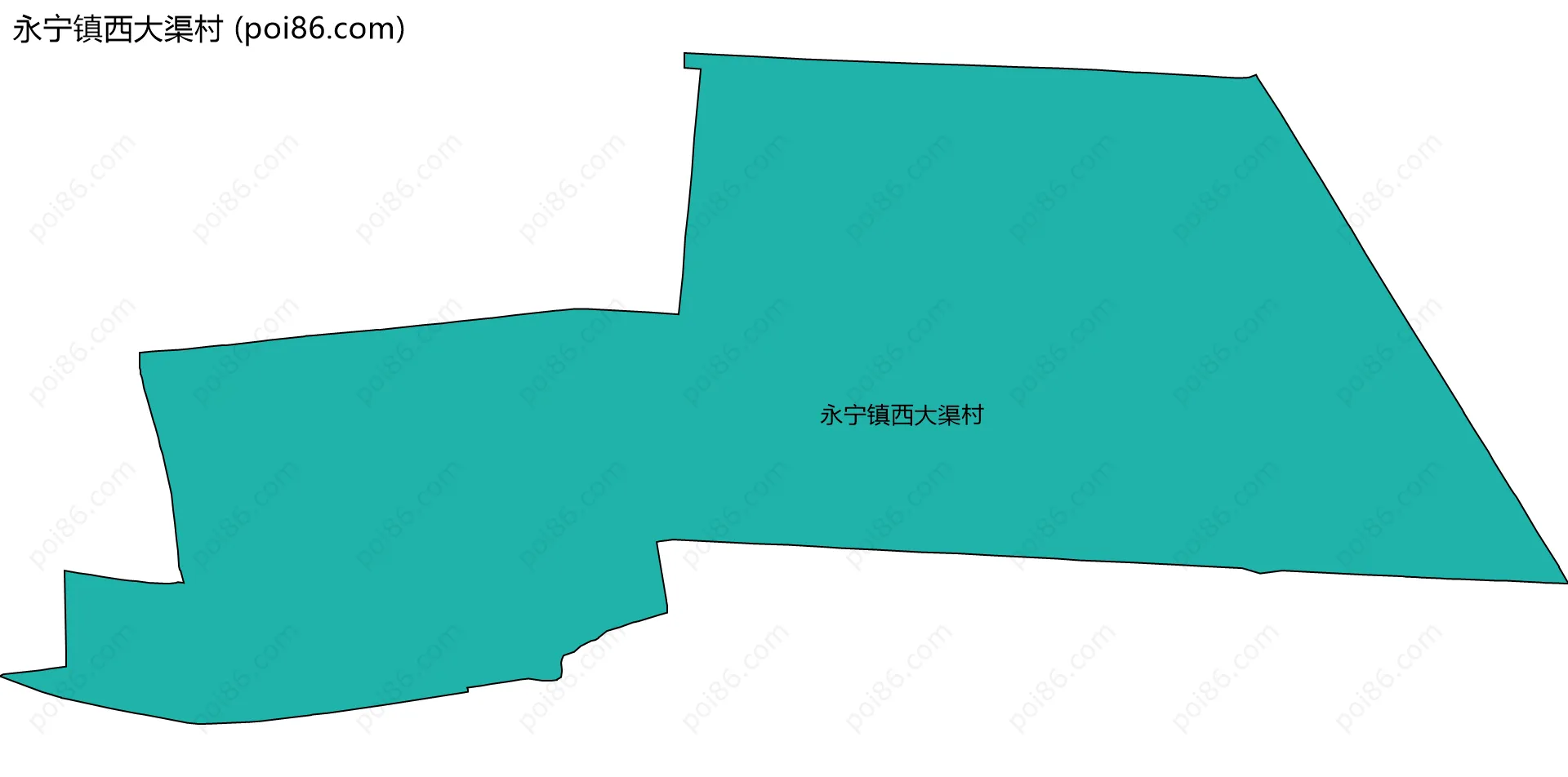永宁镇西大渠村边界地图