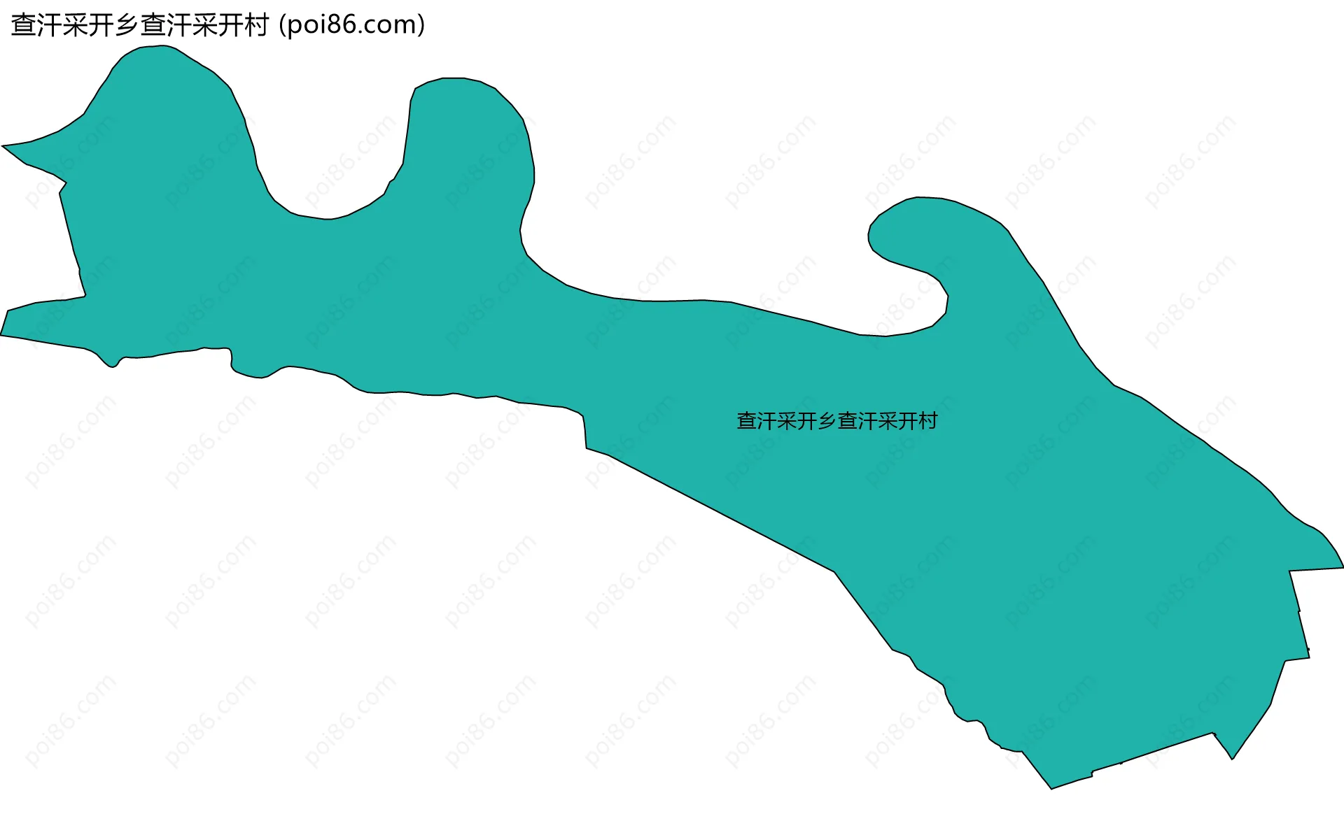 查汗采开乡查汗采开村边界地图