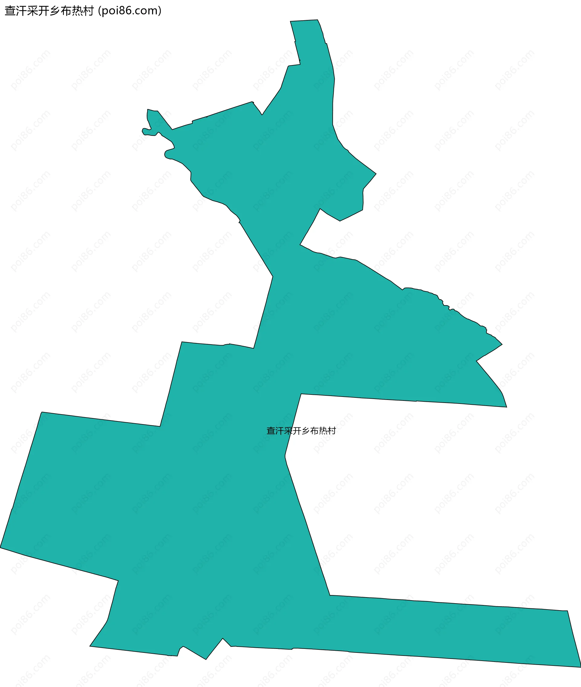 查汗采开乡布热村边界地图