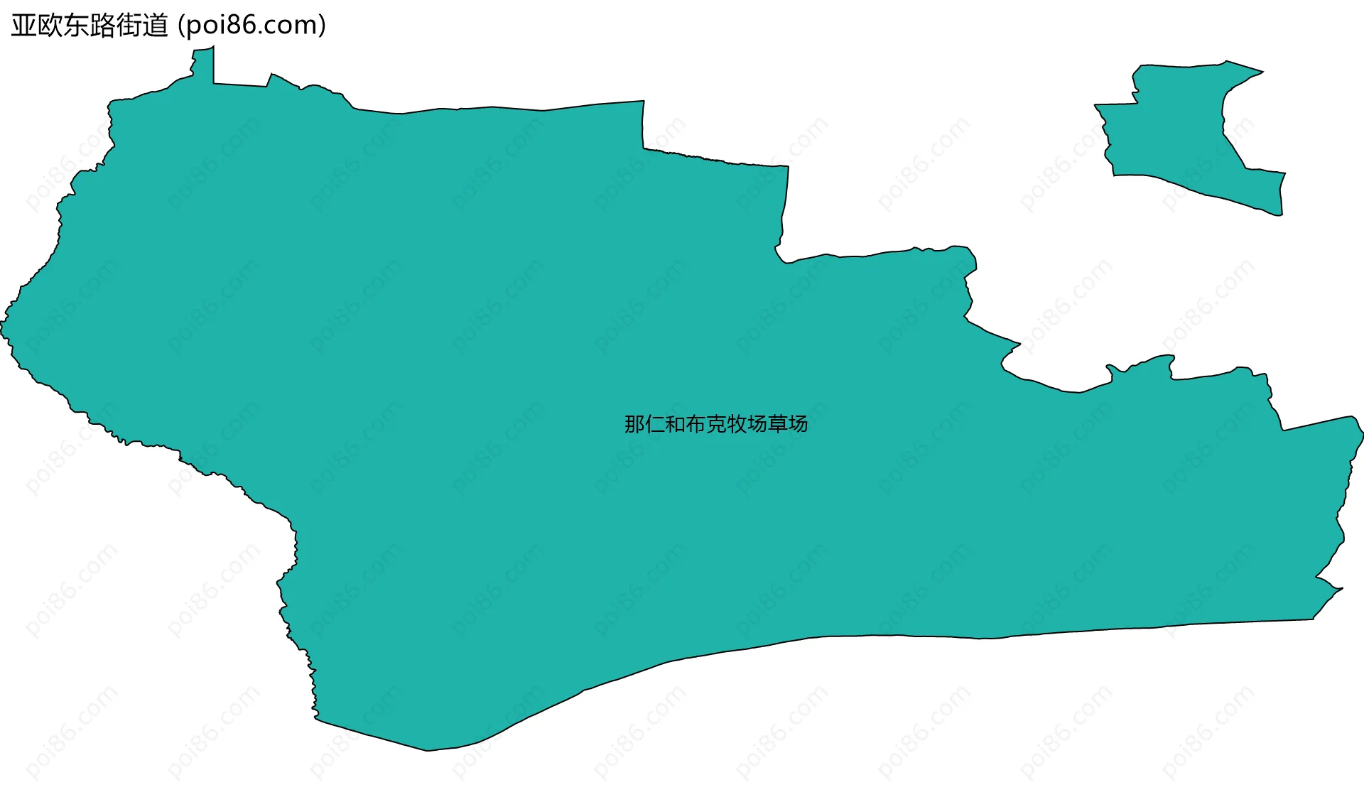 亚欧东路街道边界地图(五级行政区划)