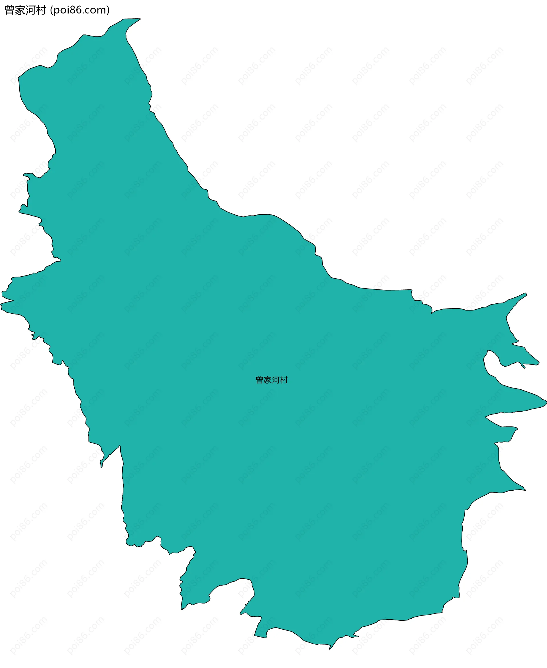 曾家河村边界地图