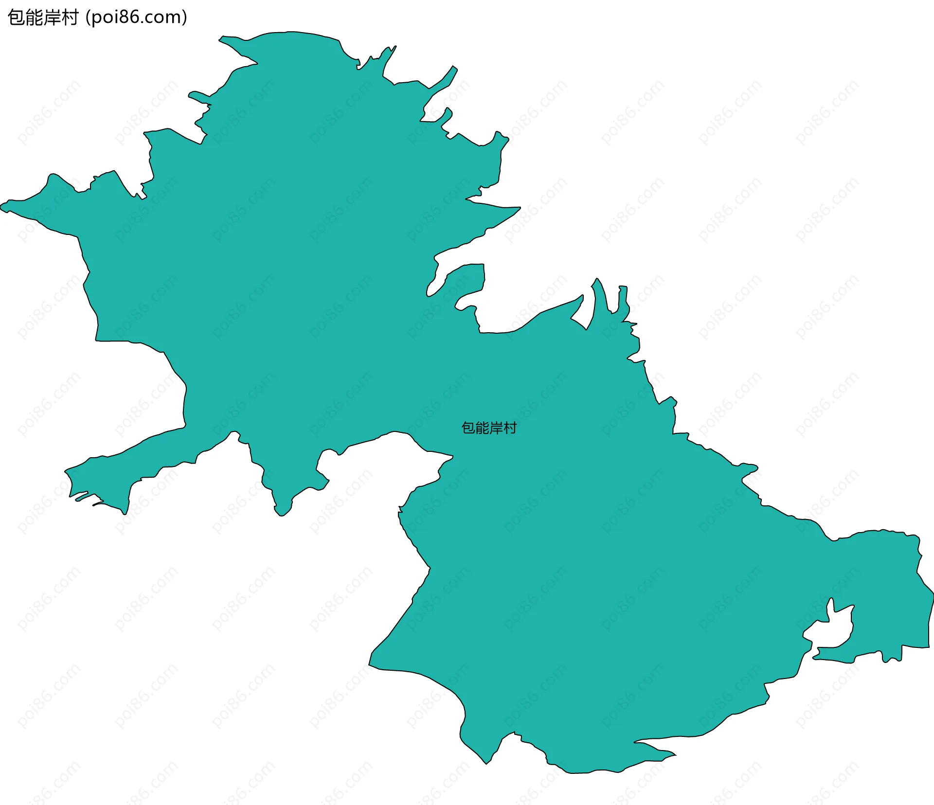 包能岸村边界地图