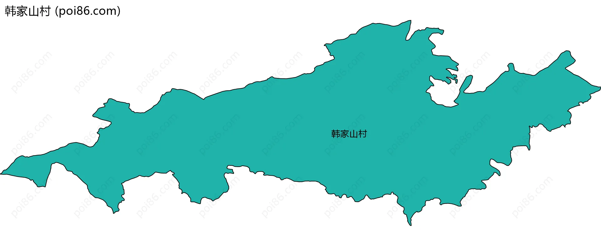 韩家山村边界地图