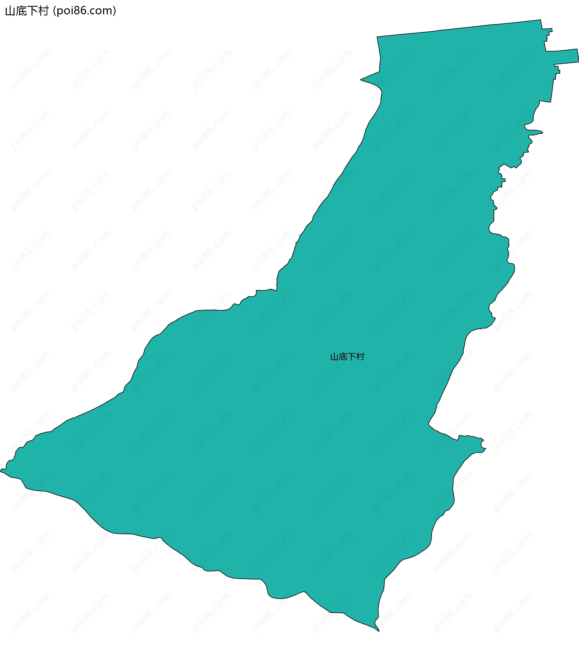 山底下村边界地图