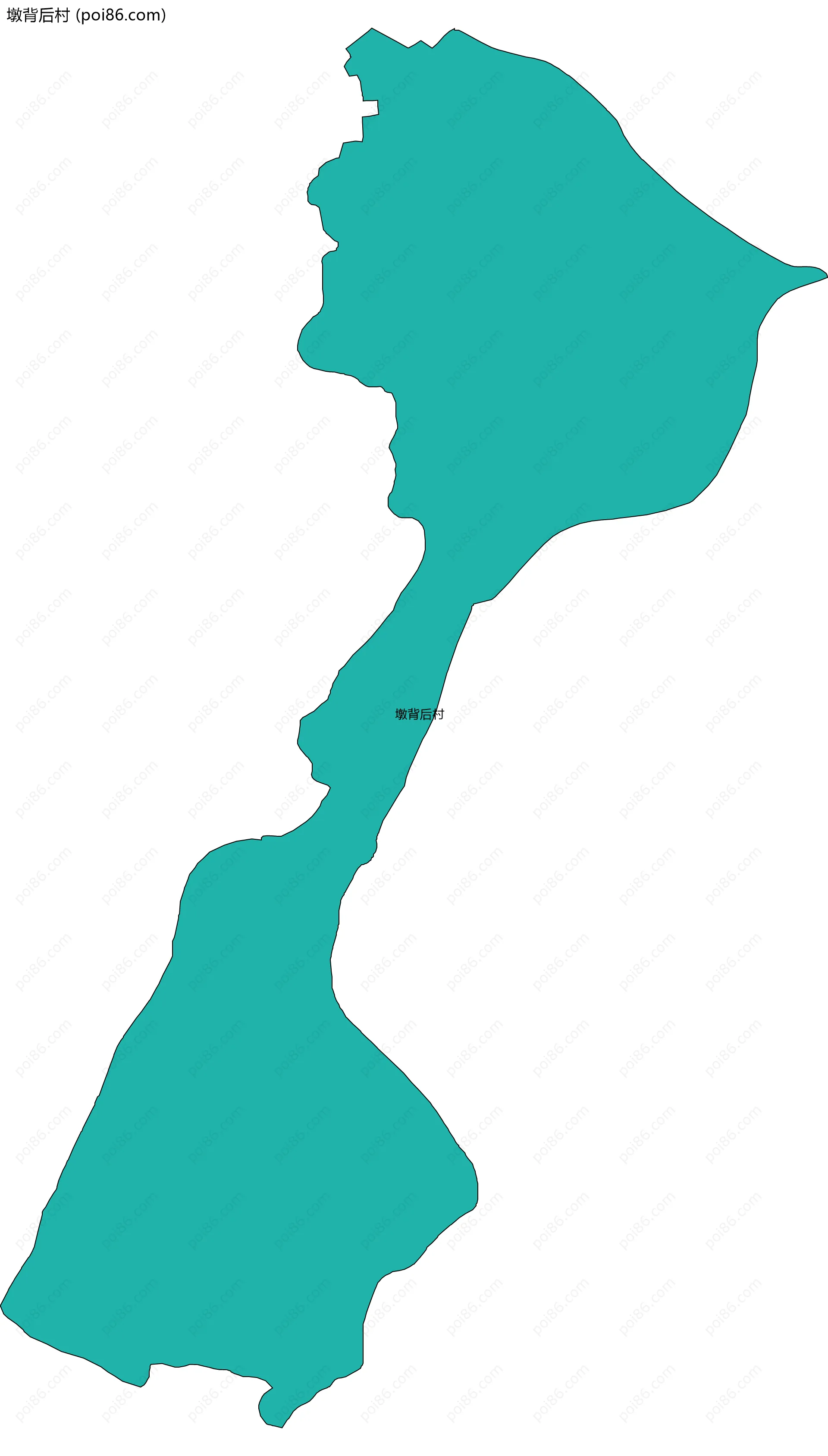 墩背后村边界地图