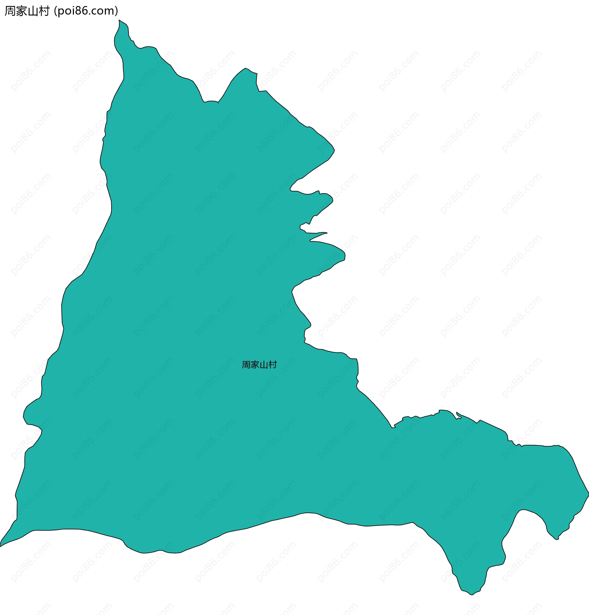 周家山村边界地图