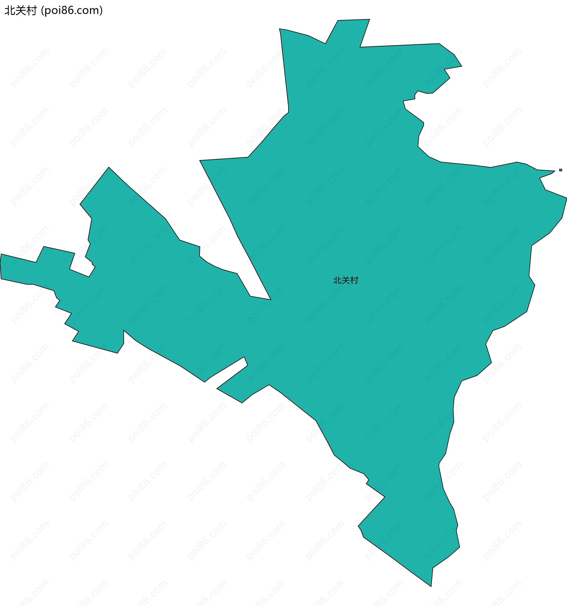 北关村边界地图