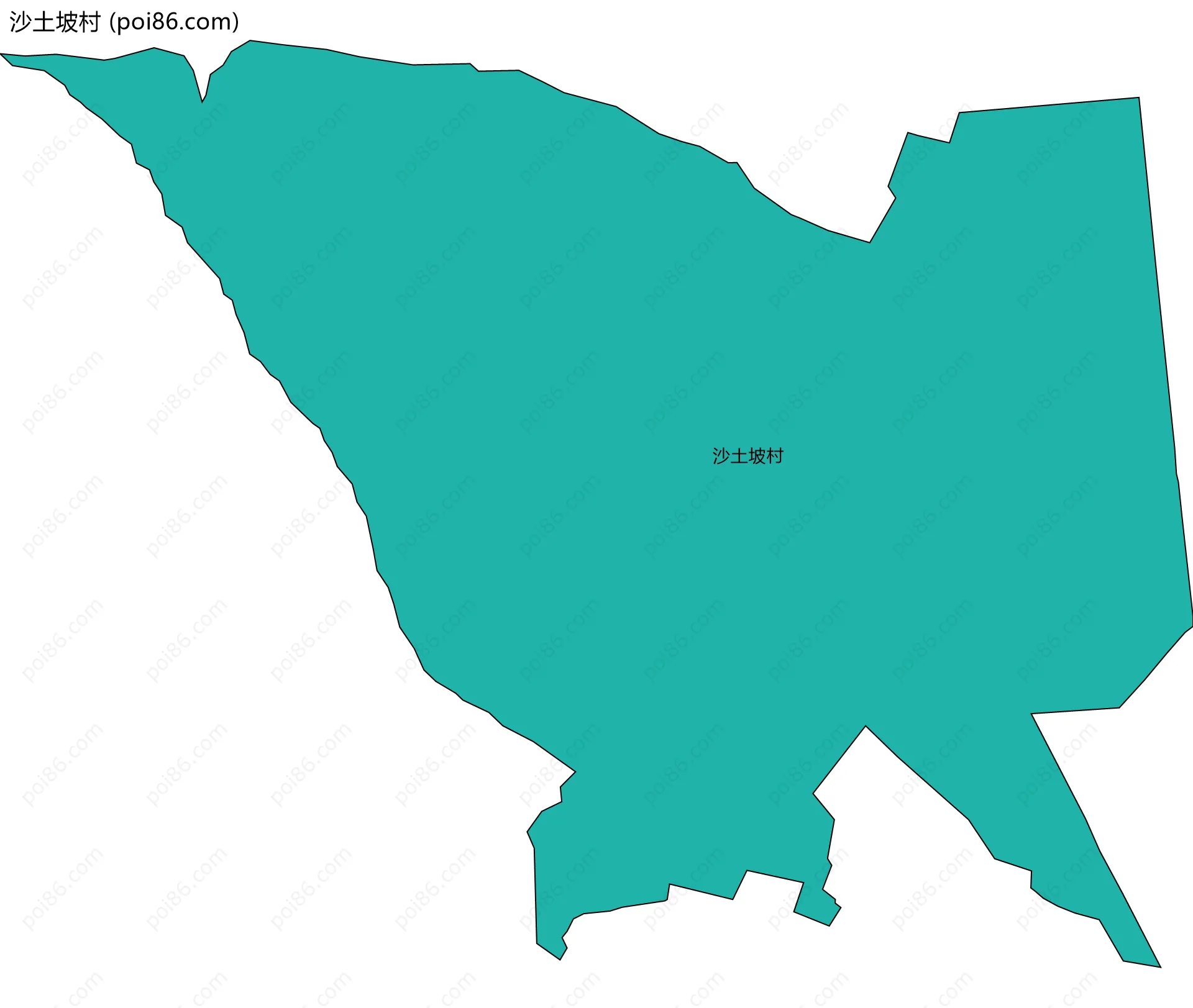 沙土坡村边界地图