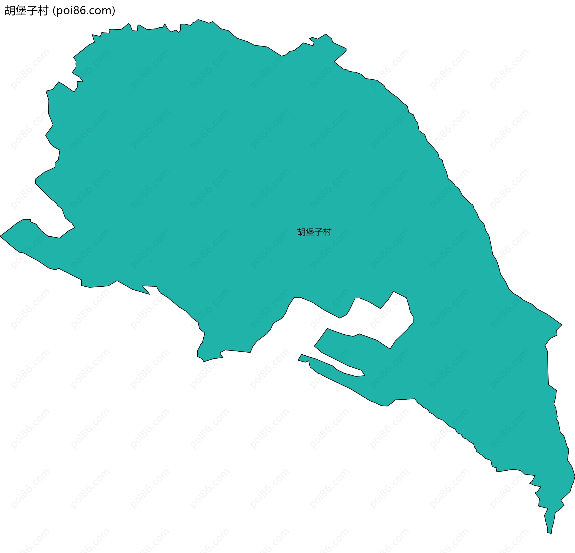 胡堡子村边界地图