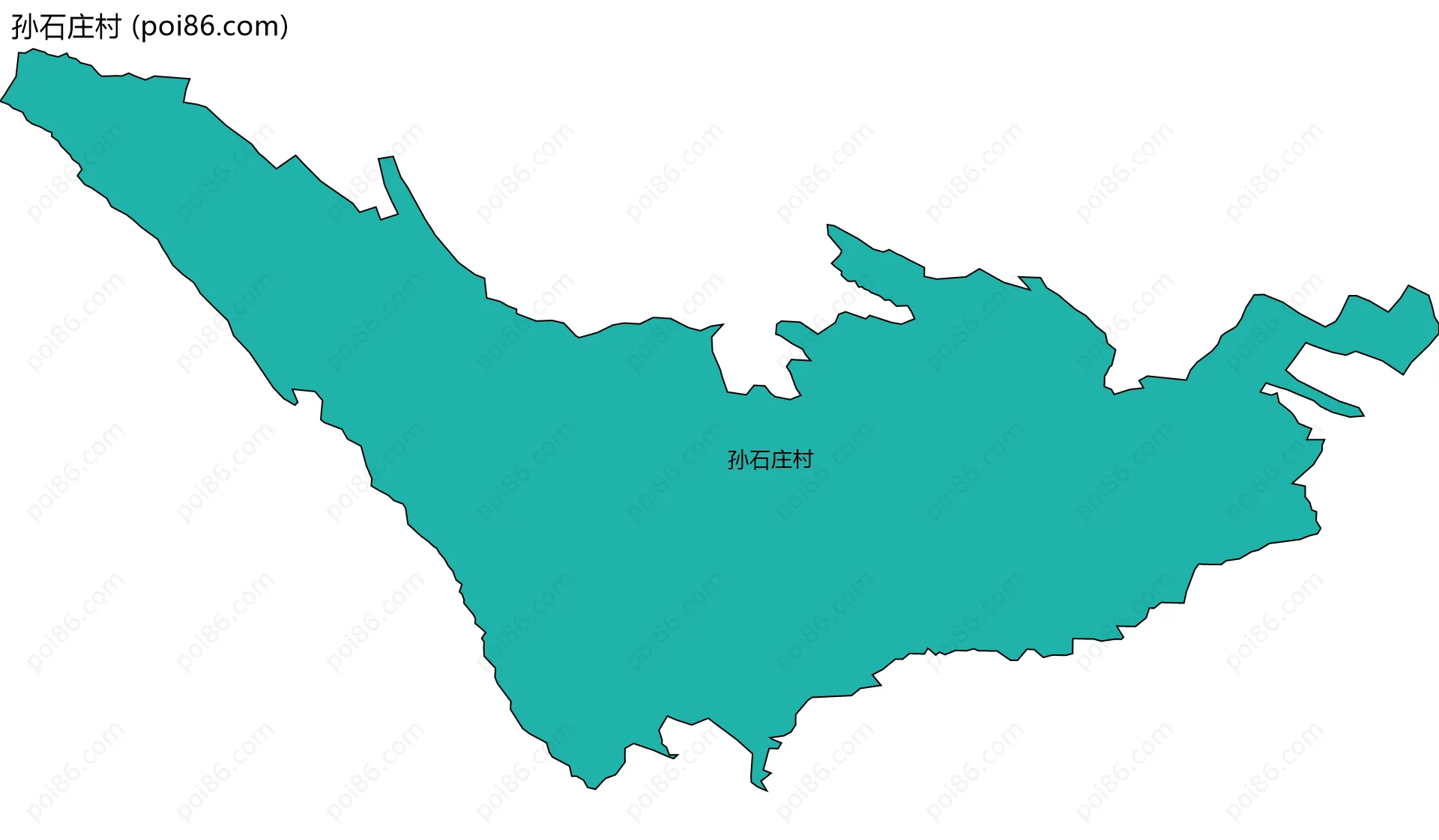 孙石庄村边界地图