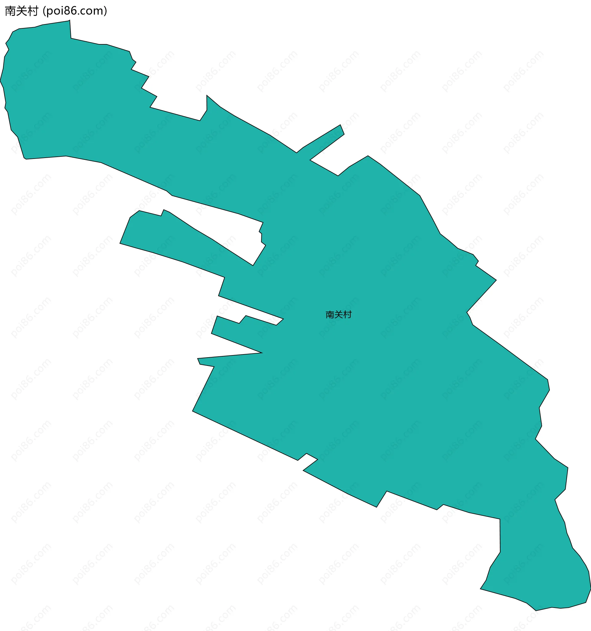南关村边界地图