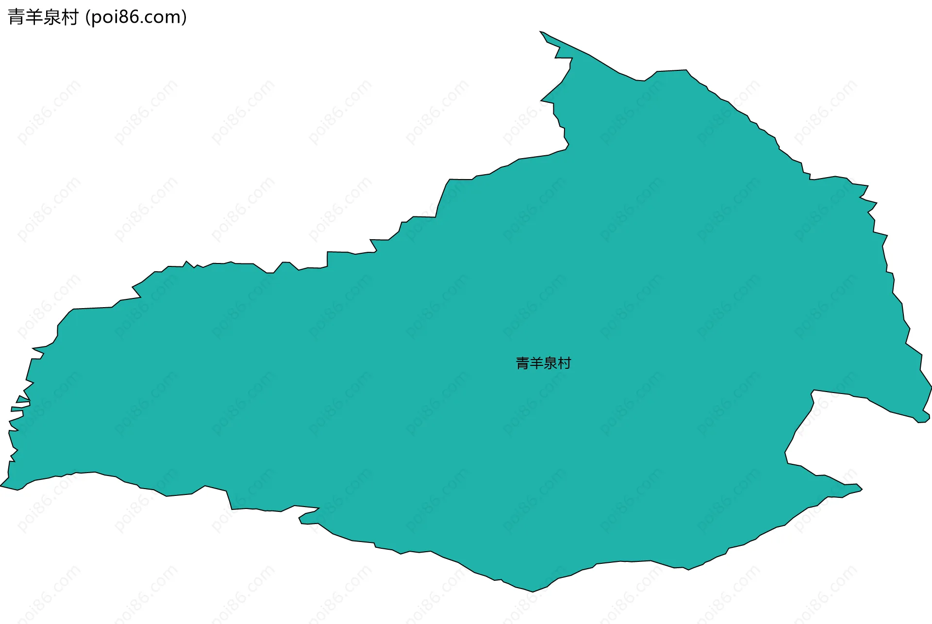 青羊泉村边界地图