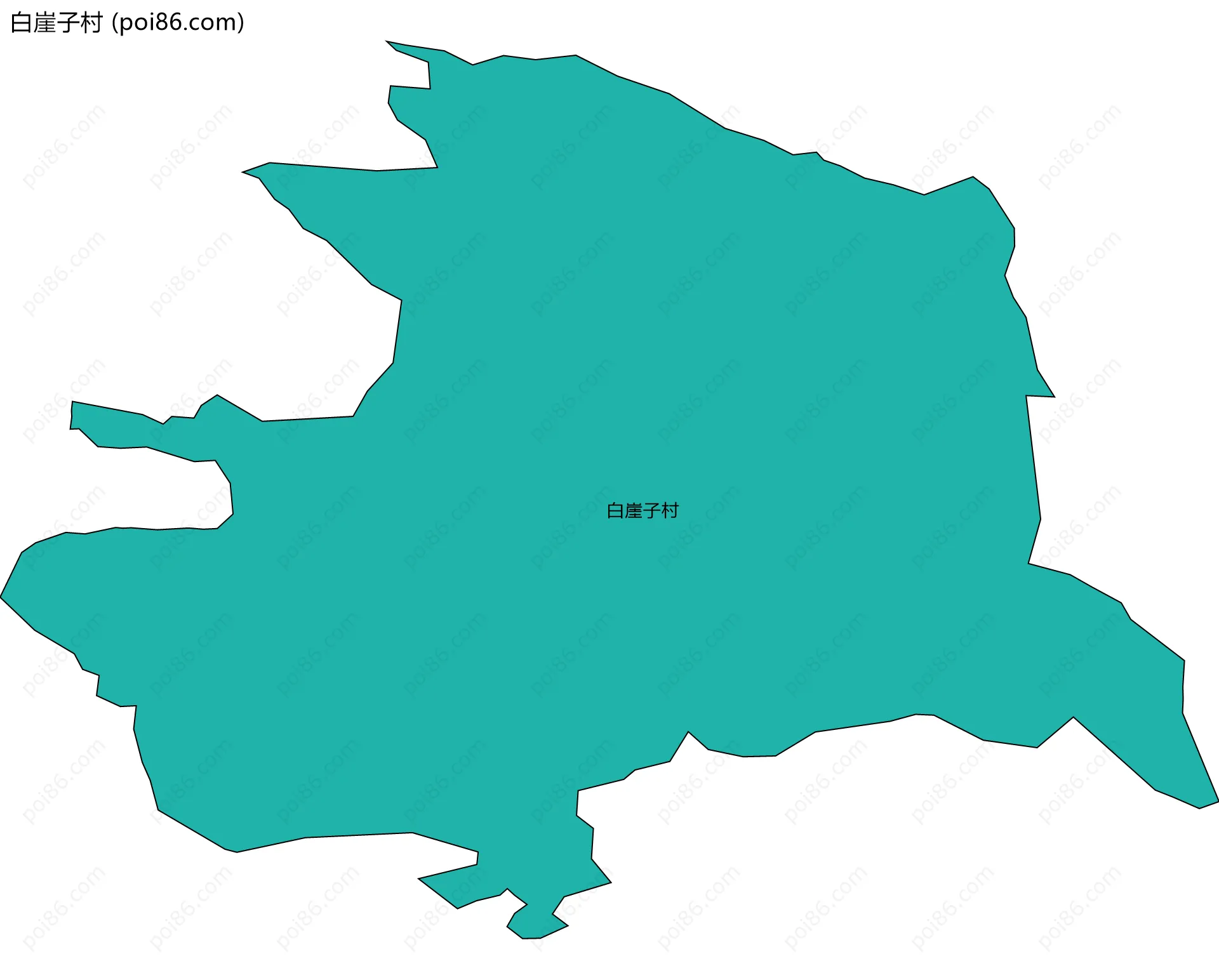 白崖子村边界地图