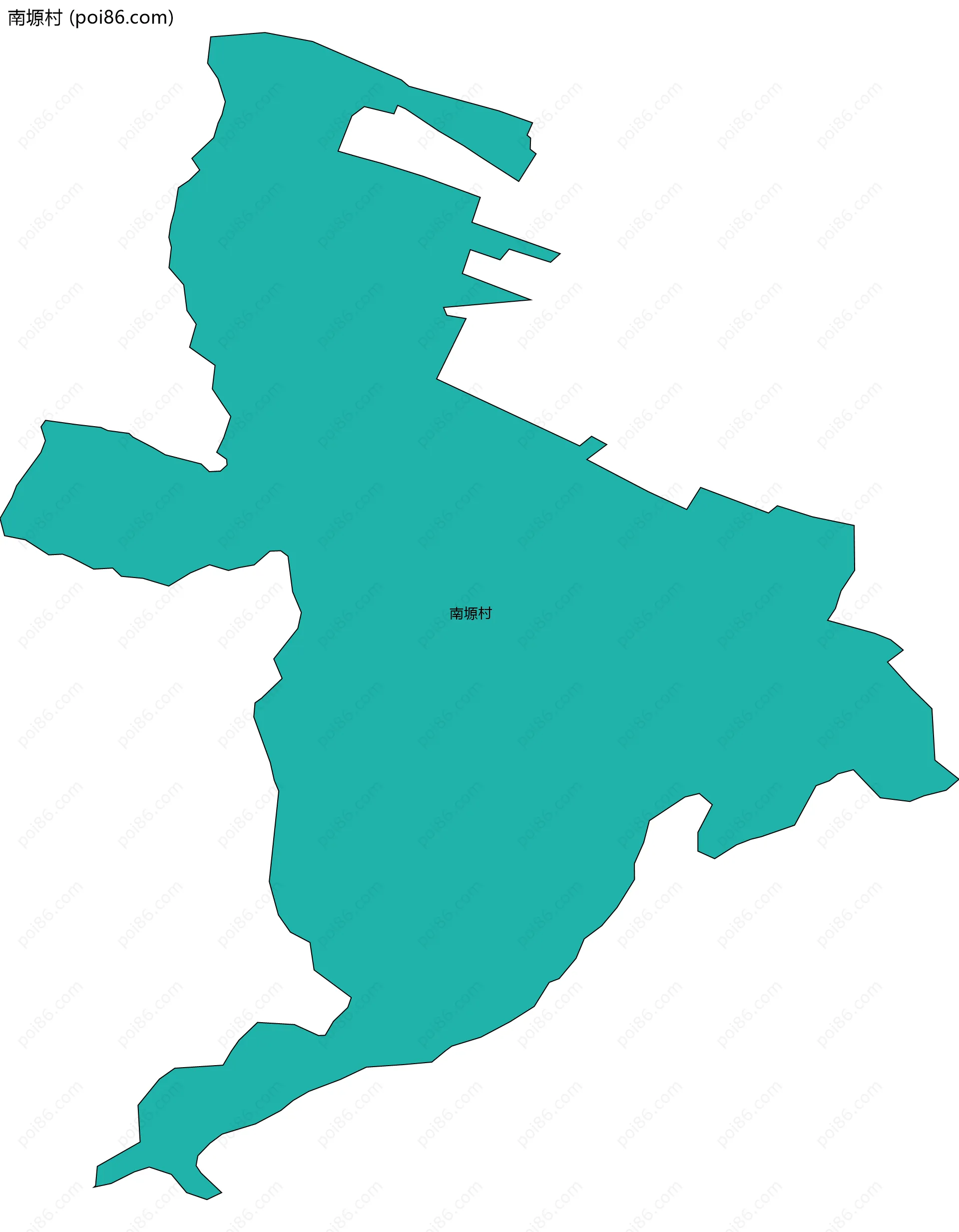 南塬村边界地图