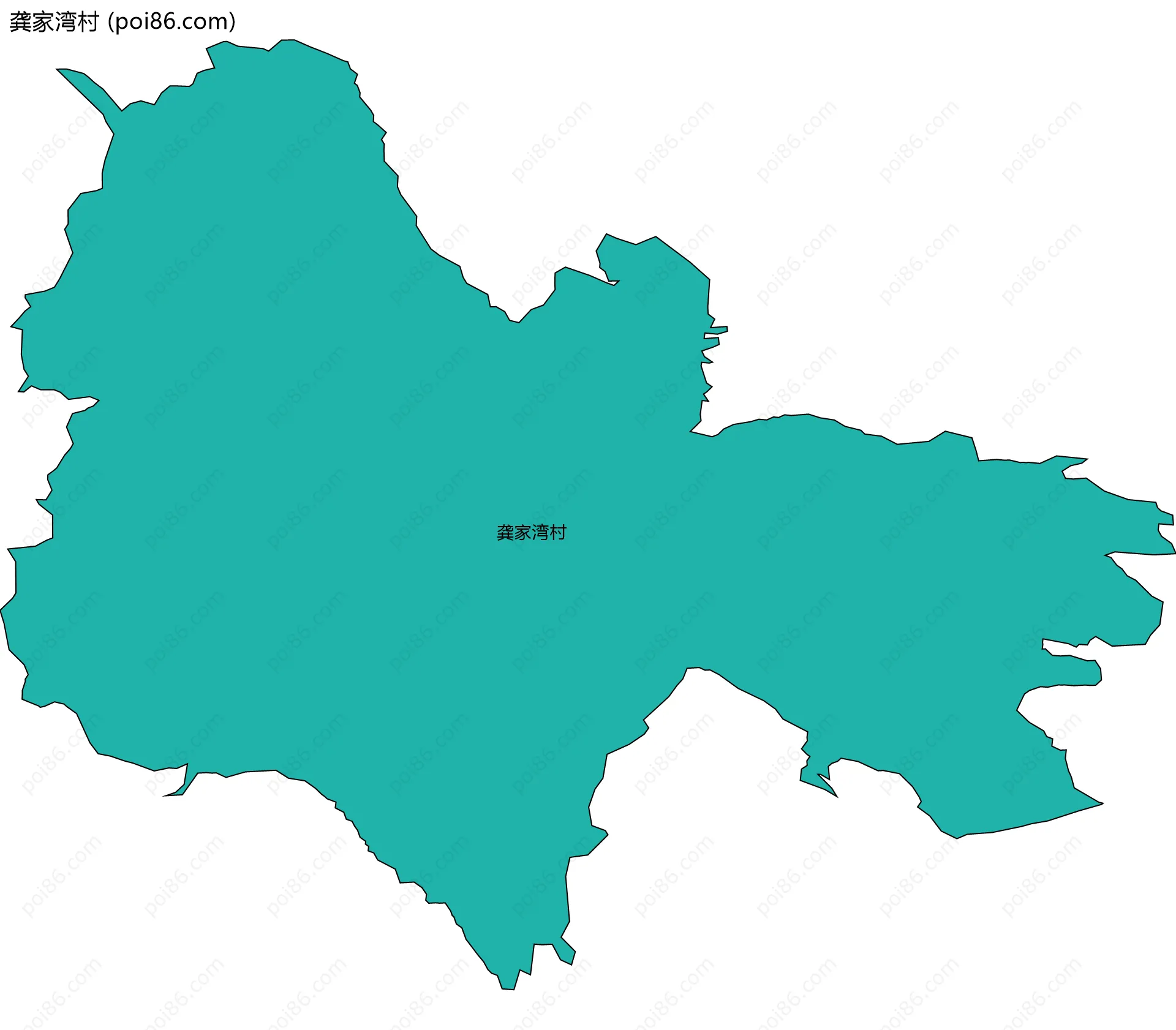 龚家湾村边界地图