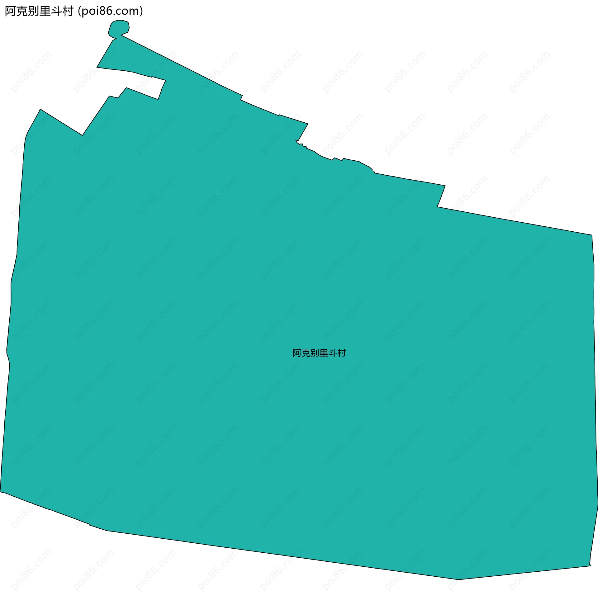 阿克别里斗村边界地图