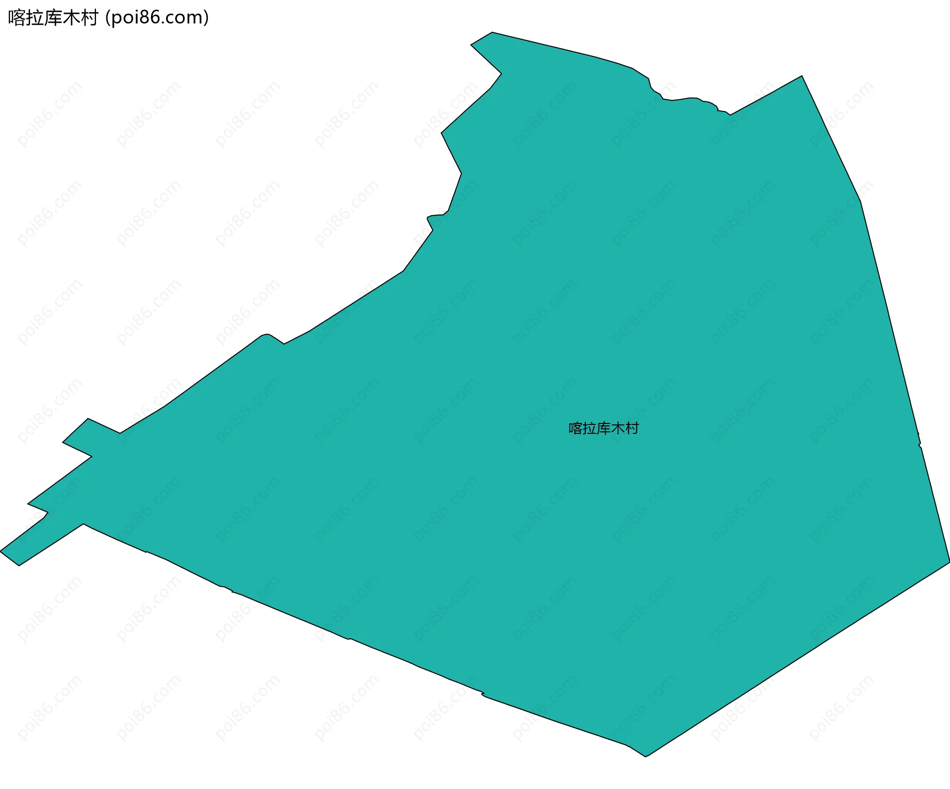 喀拉库木村边界地图