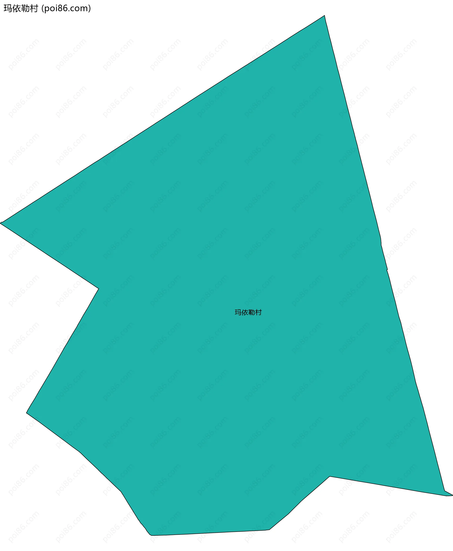 玛依勒村边界地图