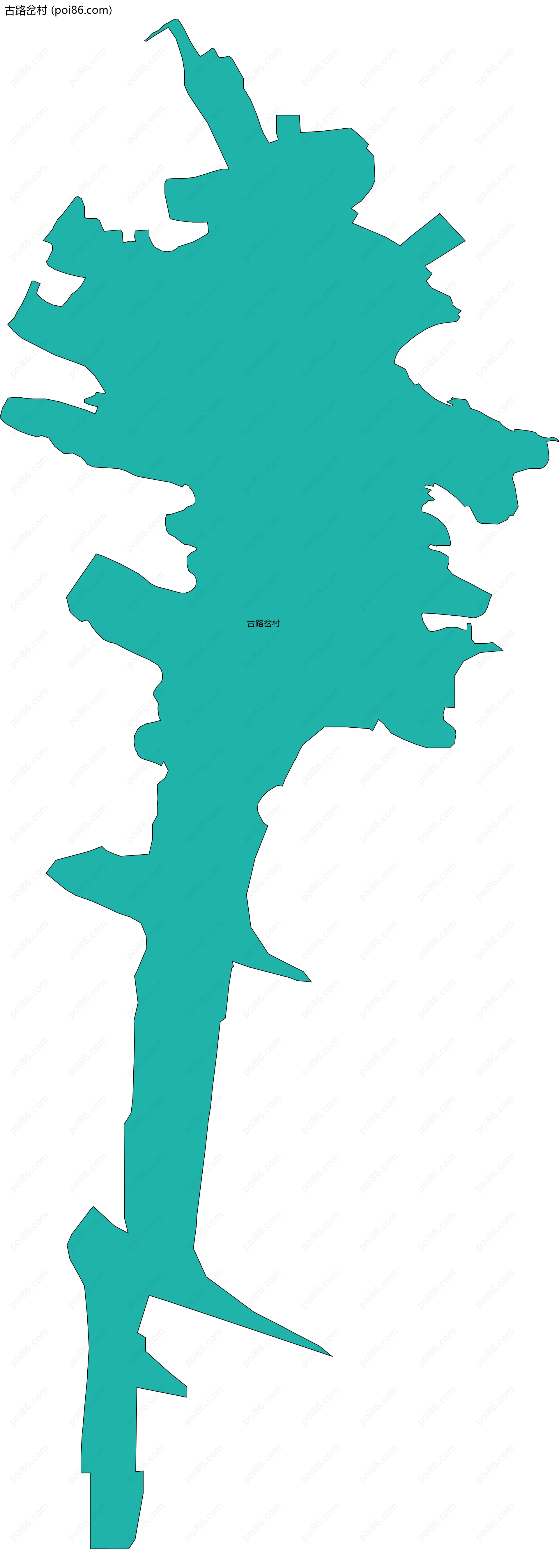 古路岔村边界地图