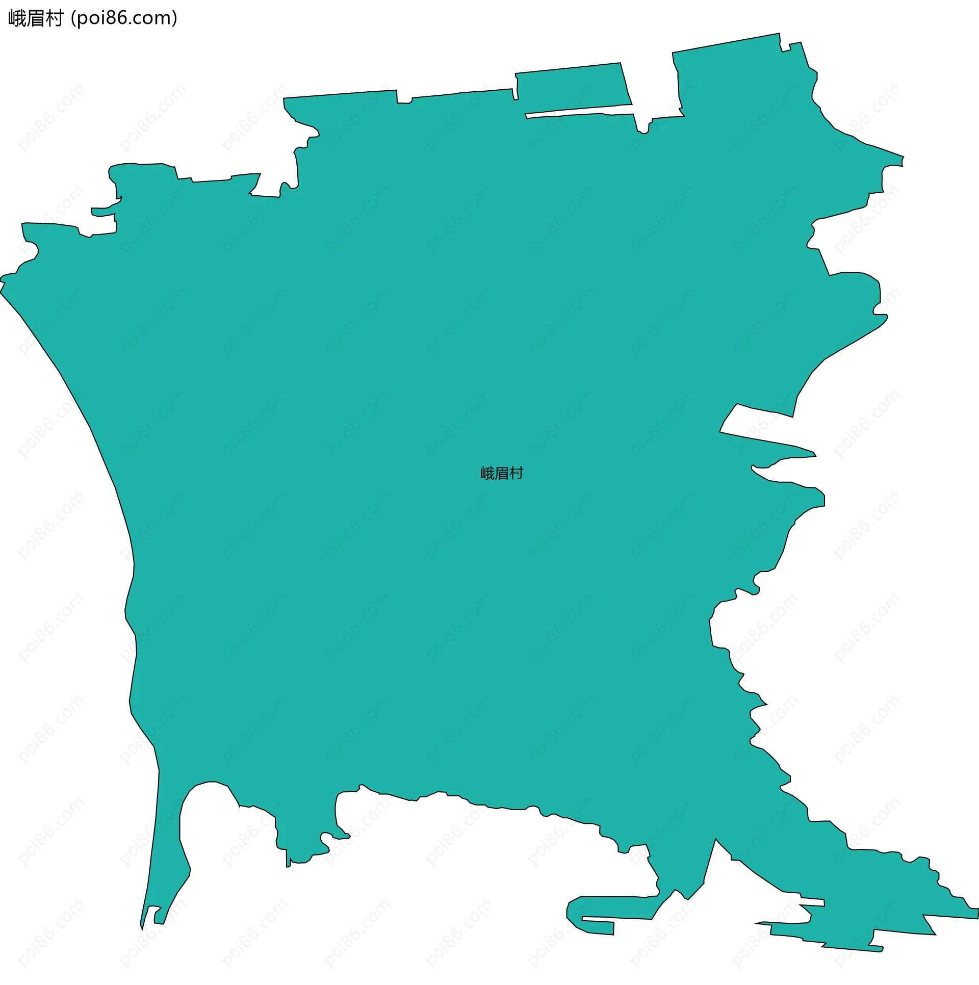 峨眉村边界地图