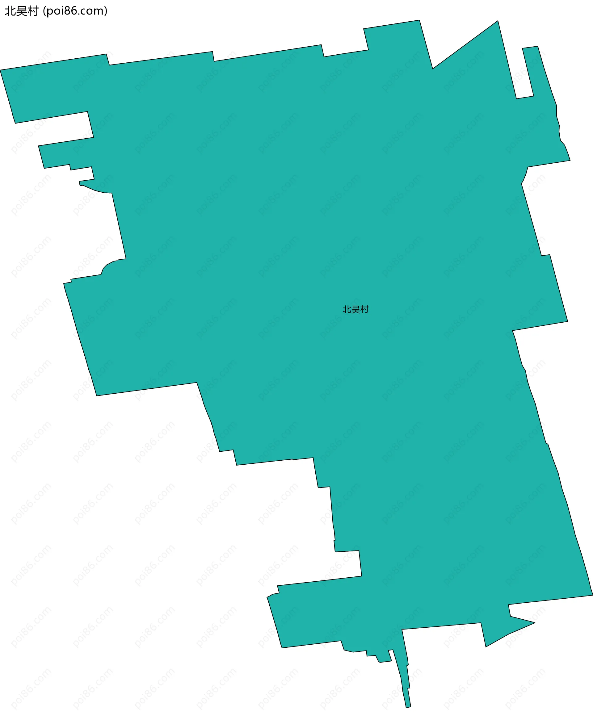 北吴村边界地图