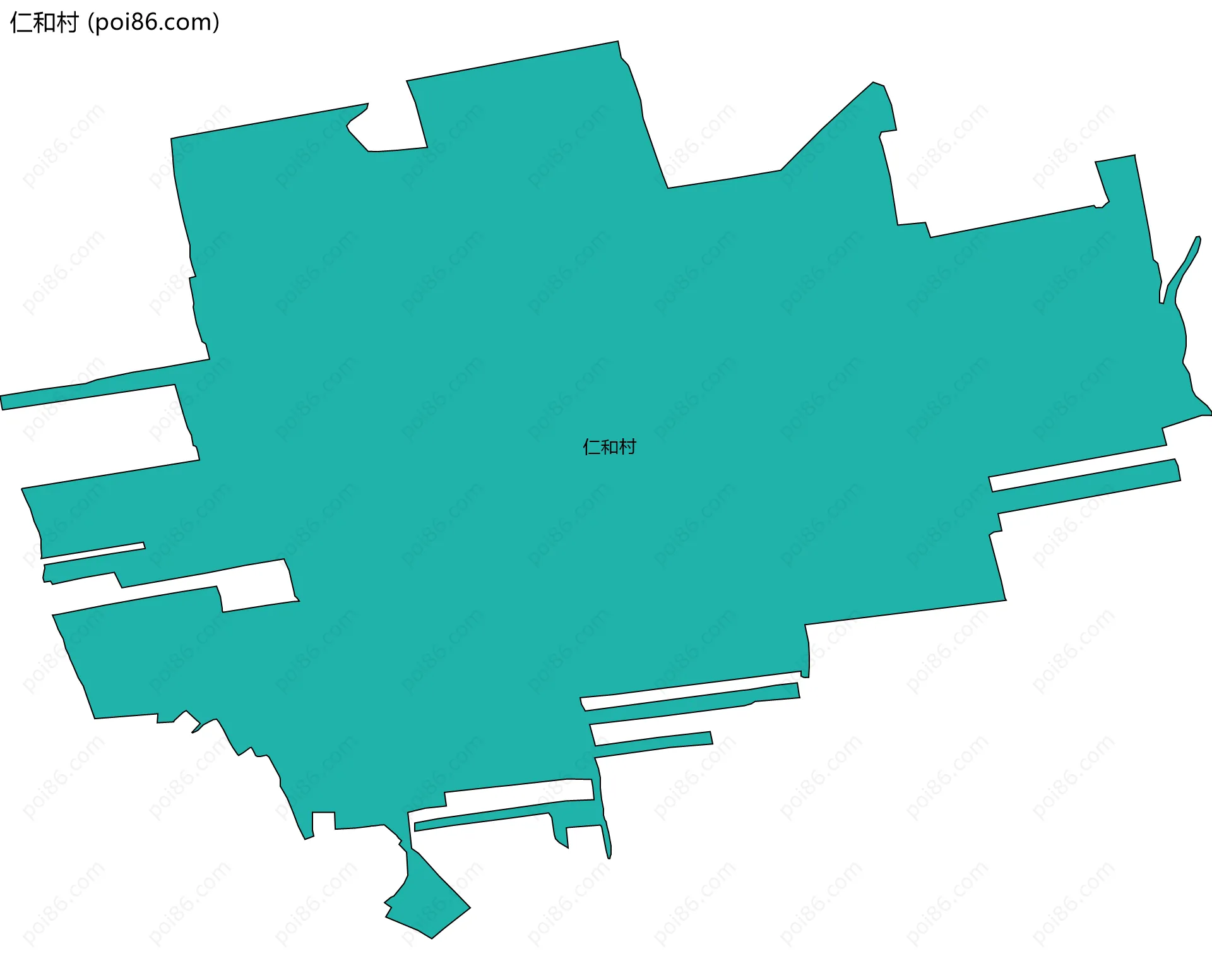 仁和村边界地图
